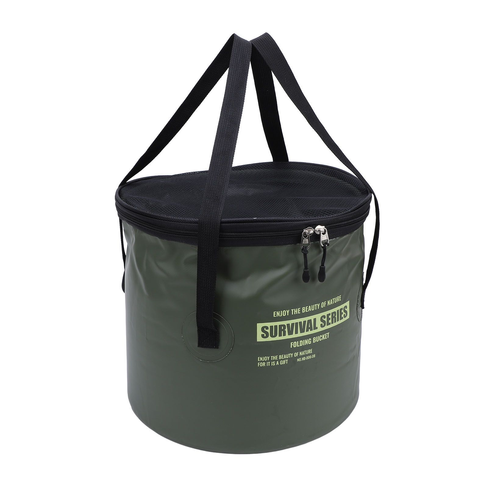 Cloth Folding Bucket with Mesh Pouch Portable Draining Basket Water Container view 4