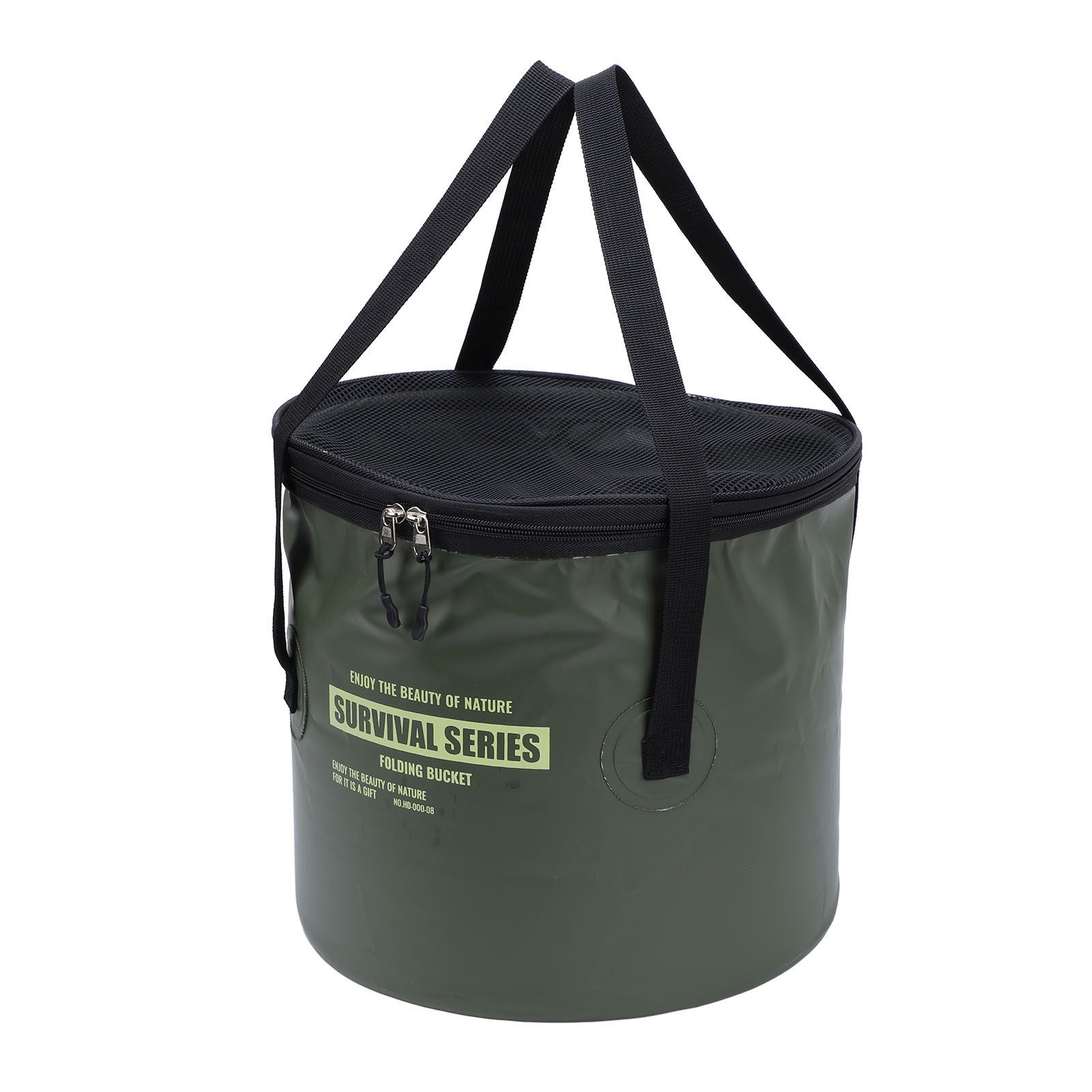 Cloth Folding Bucket with Mesh Pouch Portable Draining Basket Water Container view 8