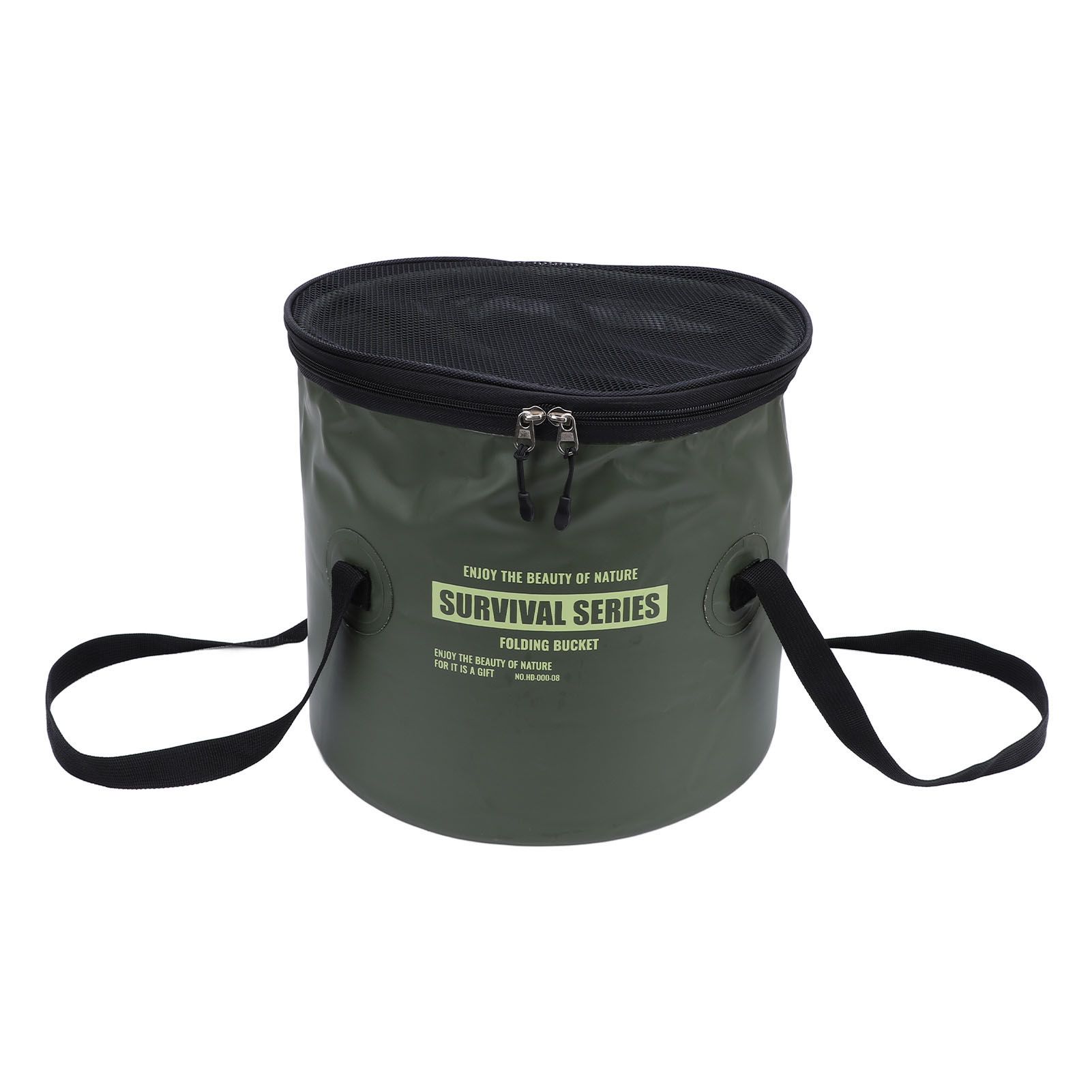 Cloth Folding Bucket with Mesh Pouch Portable Draining Basket Water Container view 10