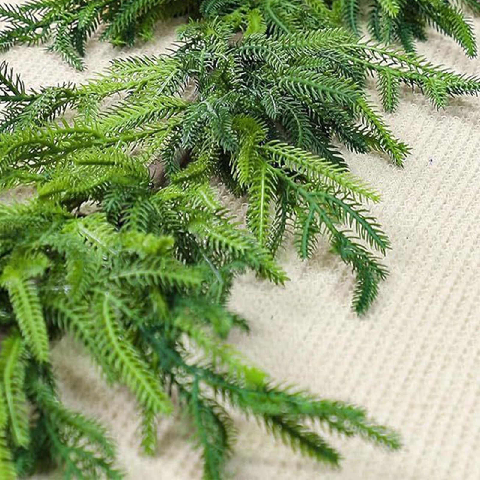 Artificial Pine Needle Rattan Xmas Decor Simulation Feel Soft Plastic Indoor view 5
