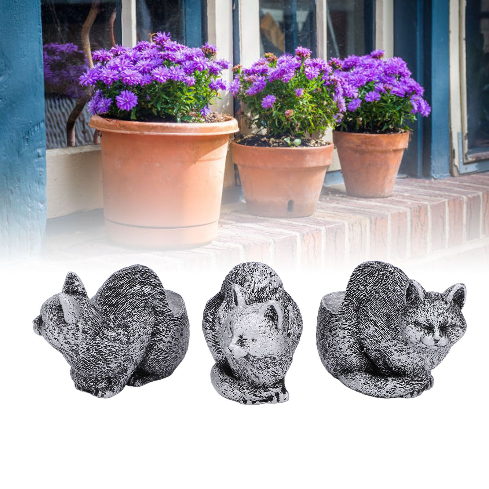 3pcs Resin Flower Pot Feet Animal Figures Plant Pot Feet Animal Statues Plant view 12