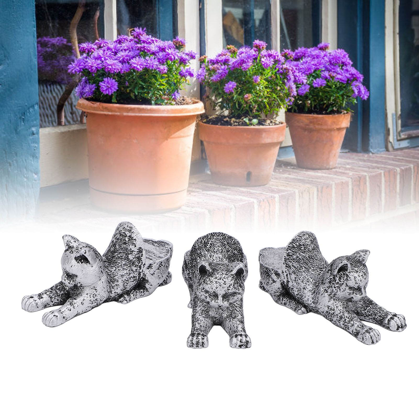 3pcs Resin Flower Pot Feet Animal Figures Plant Pot Feet Animal Statues Plant view 12
