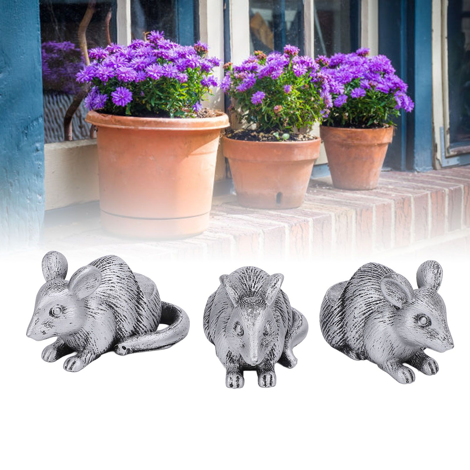 3pcs Resin Flower Pot Feet Animal Figures Plant Pot Feet Animal Statues Plant view 12