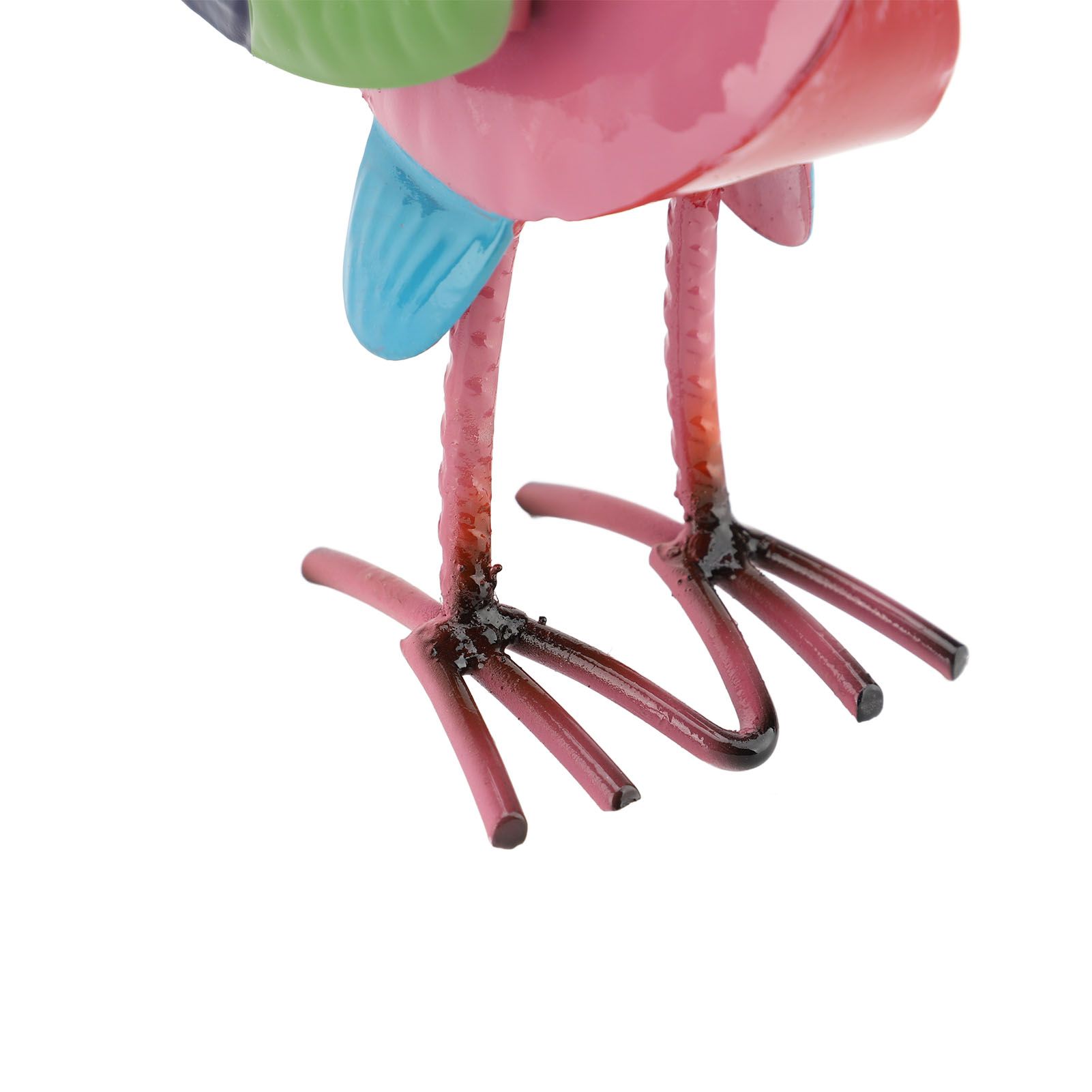 Metal Rooster Statue Colorful Art Rooster Yard Sculpture Decoration Elegant view 2