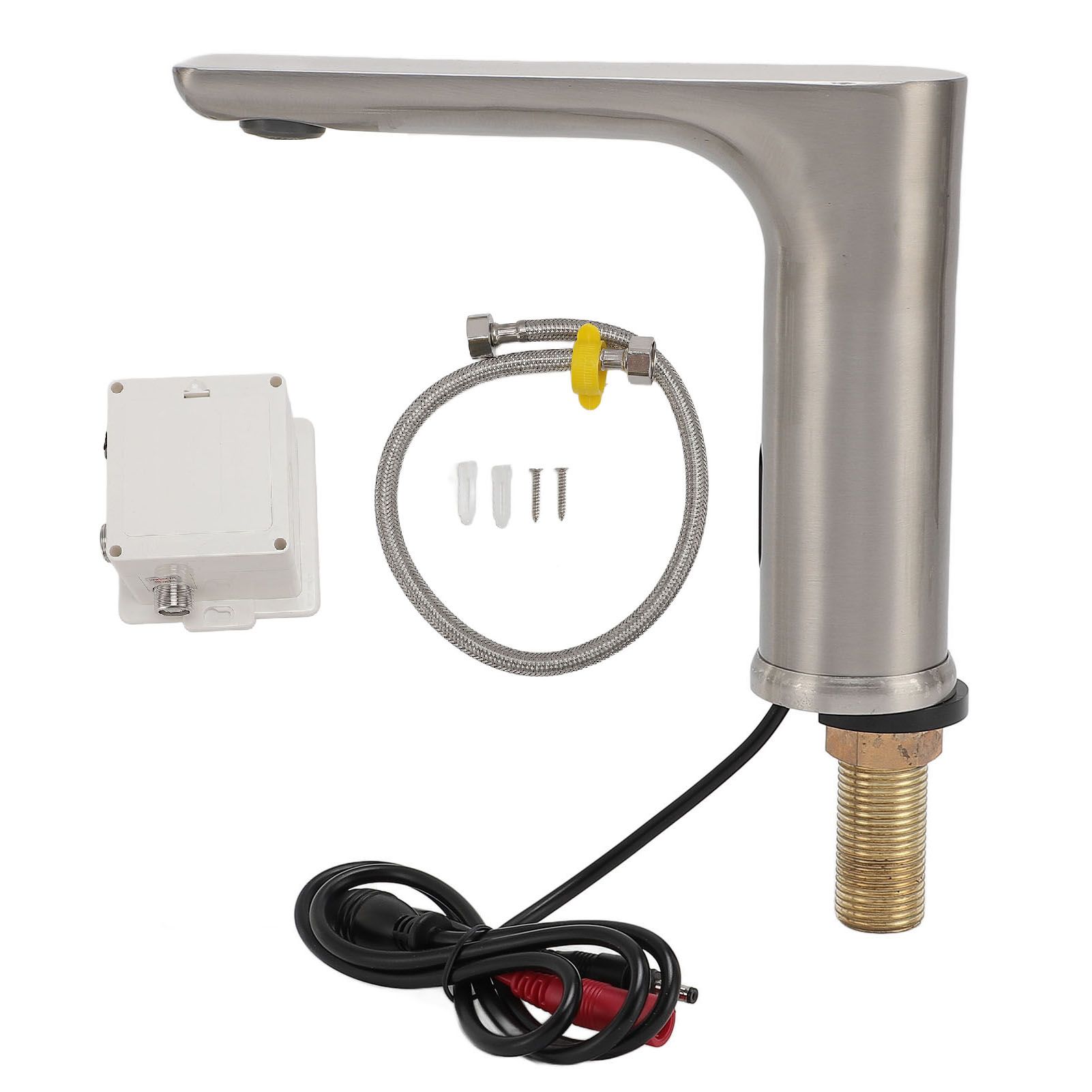 Touchless Electronic Faucet Battery Powered Vertical Bathroom Sink Faucet G1/2 view 3