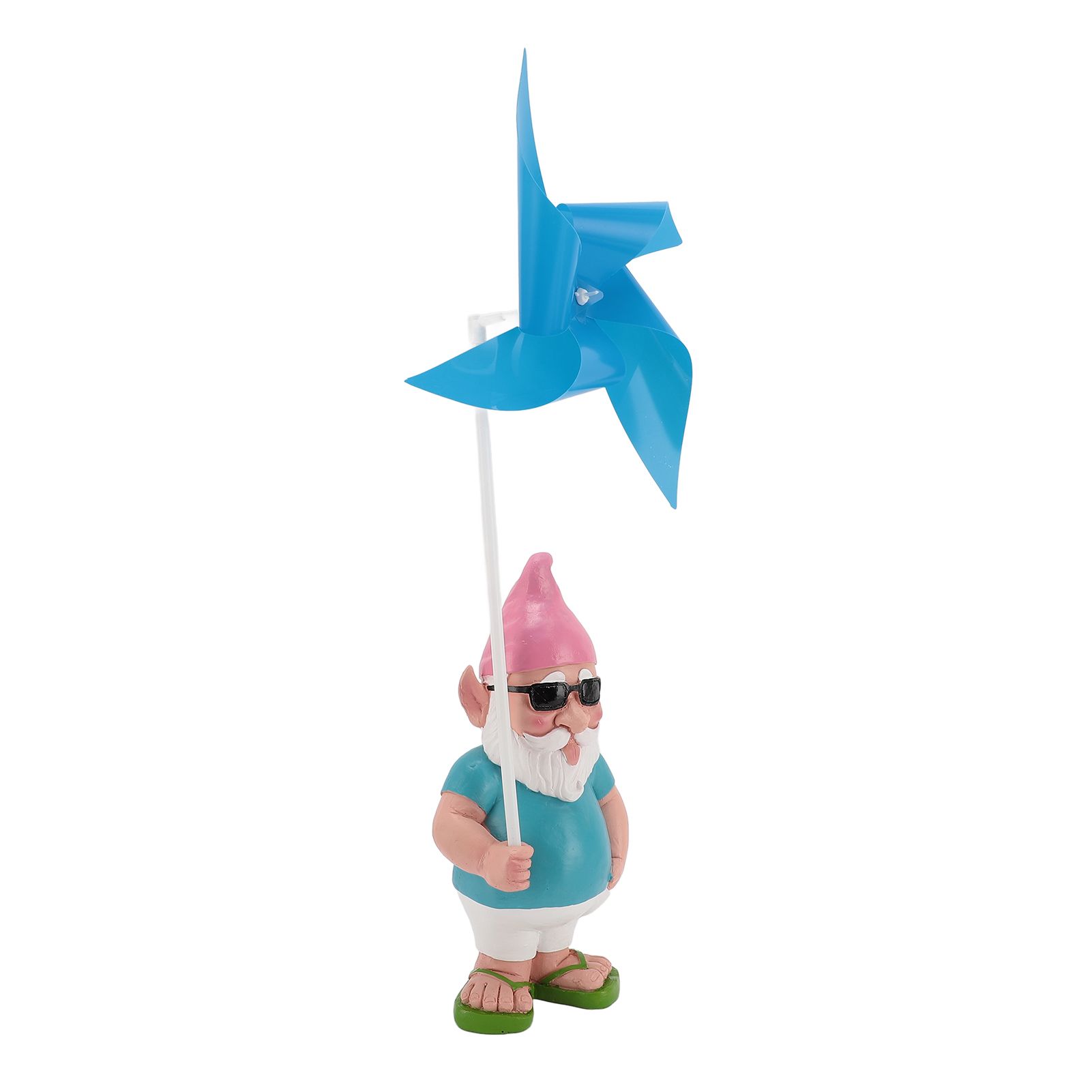 Garden Gnome Statue with Big Windmill Yard Art Sculpture Resin for Indoor view 4