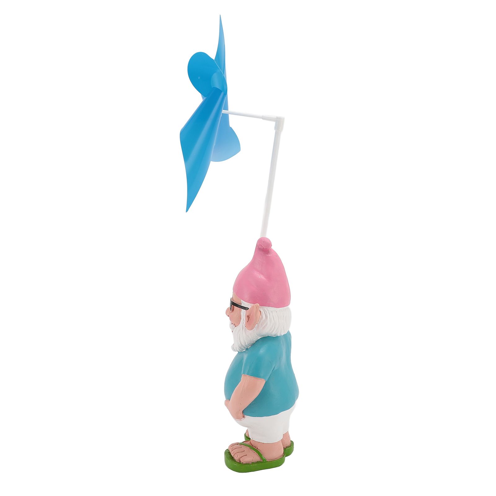 Garden Gnome Statue with Big Windmill Yard Art Sculpture Resin for Indoor view 6