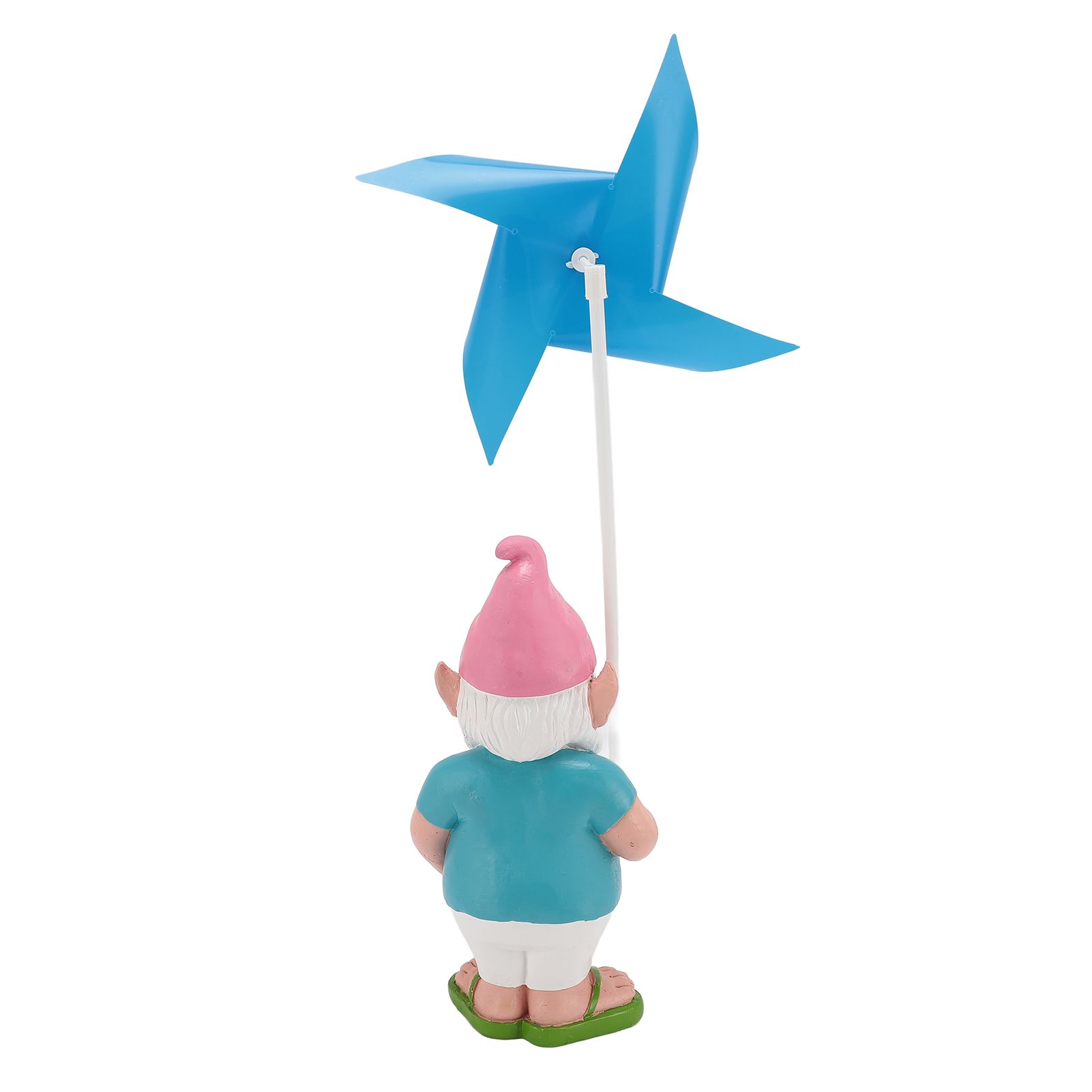 Garden Gnome Statue with Big Windmill Yard Art Sculpture Resin for Indoor view 9