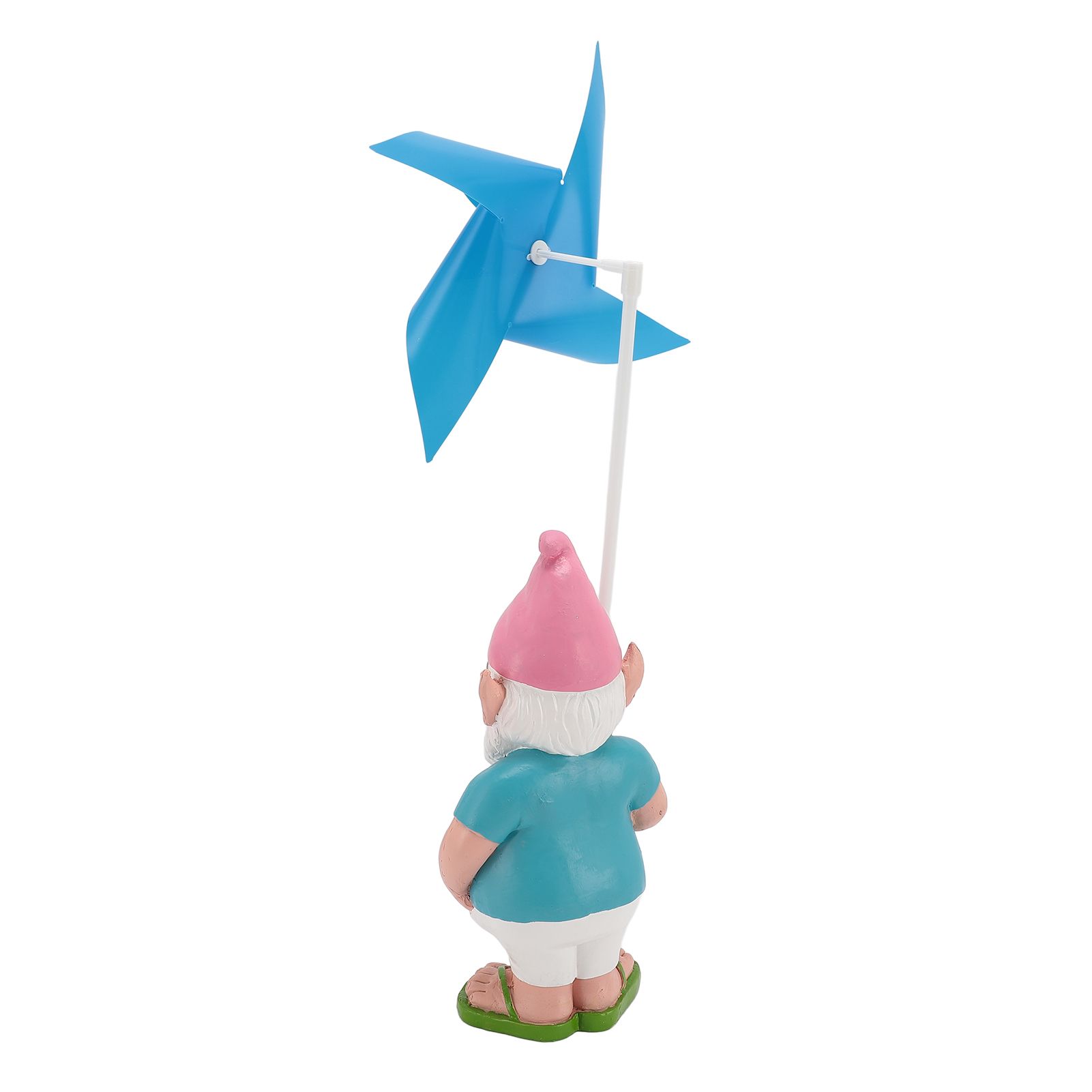 Garden Gnome Statue with Big Windmill Yard Art Sculpture Resin for Indoor view 10