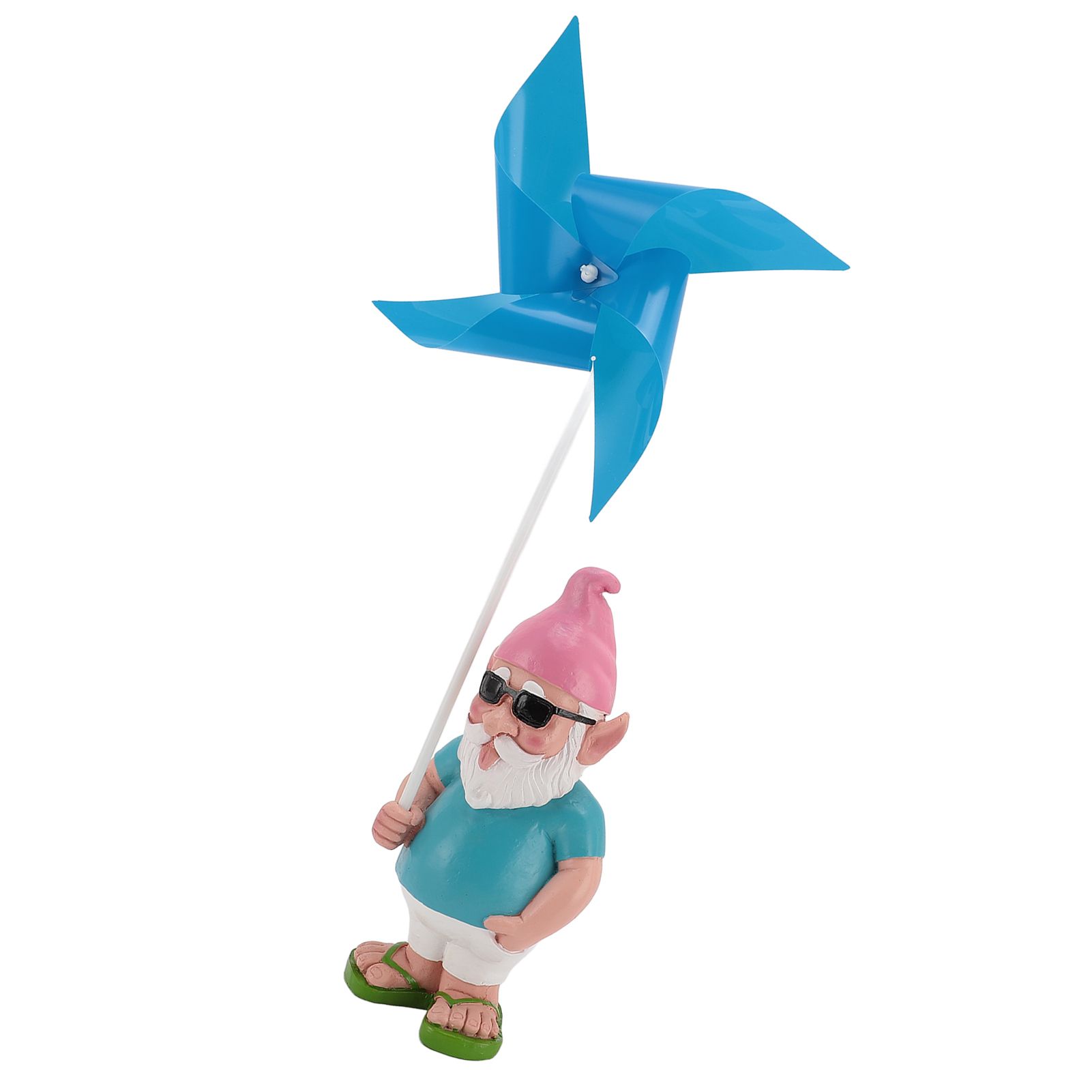 Garden Gnome Statue with Big Windmill Yard Art Sculpture Resin for Indoor view 11