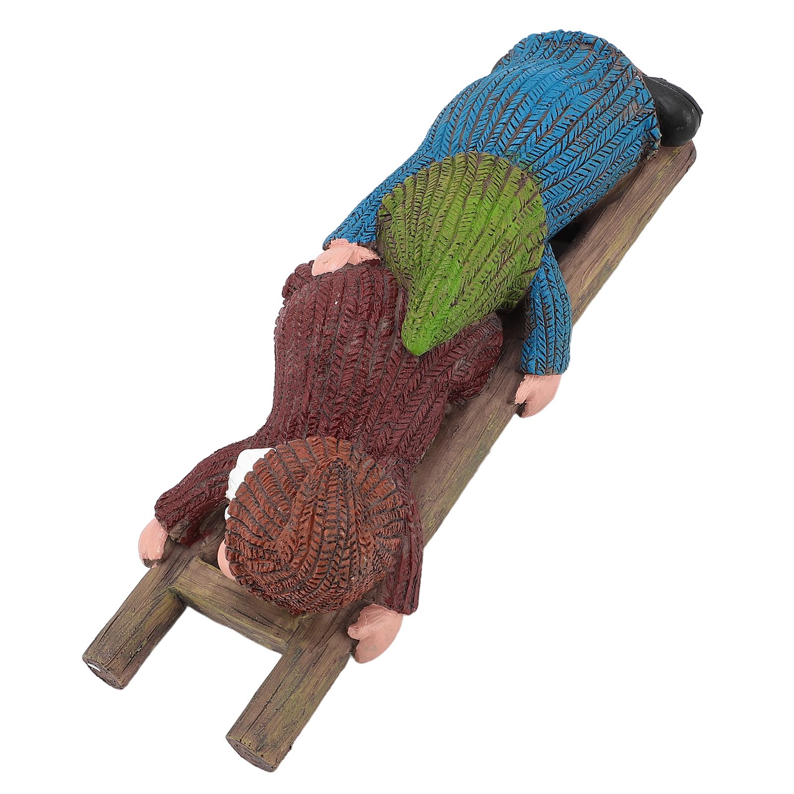 Garden Gnome Statue Resin Ladder Climbing Funny Gnome Garden Statue for Lawn Porch view 2