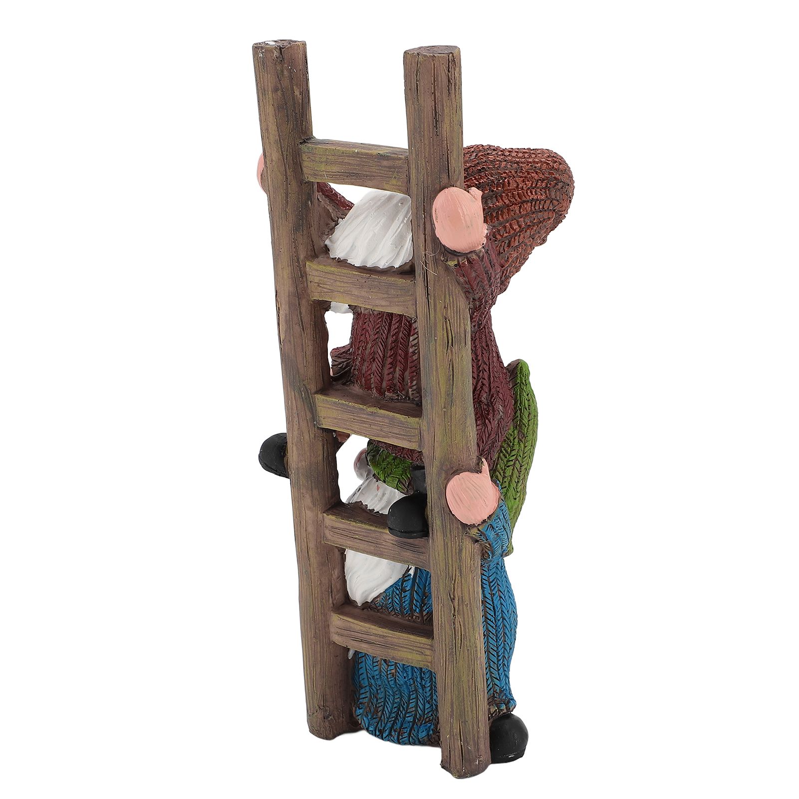 Garden Gnome Statue Resin Ladder Climbing Funny Gnome Garden Statue for Lawn Porch view 4