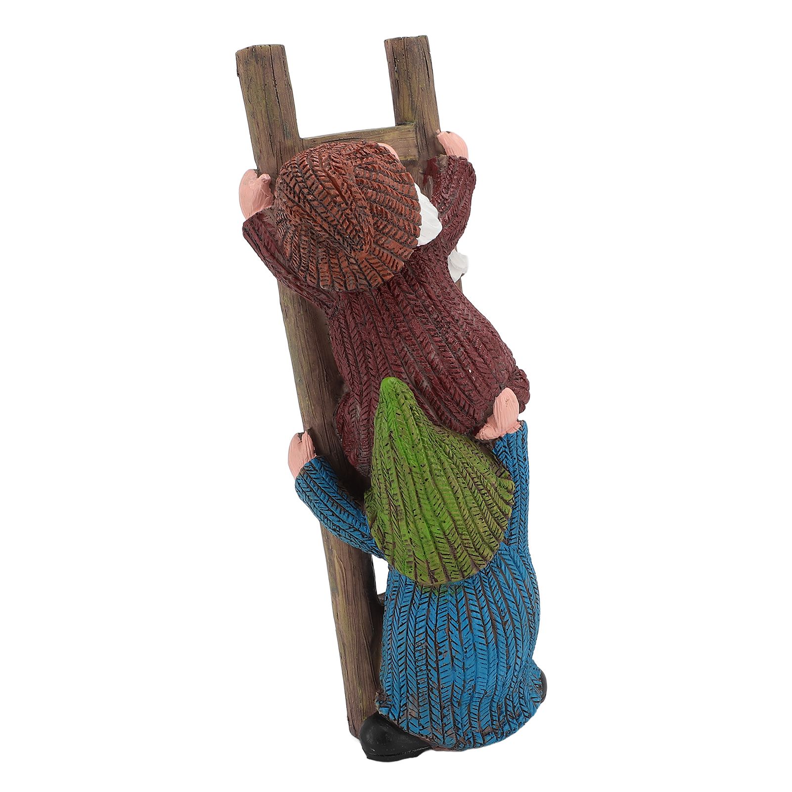 Garden Gnome Statue Resin Ladder Climbing Funny Gnome Garden Statue for Lawn Porch view 6