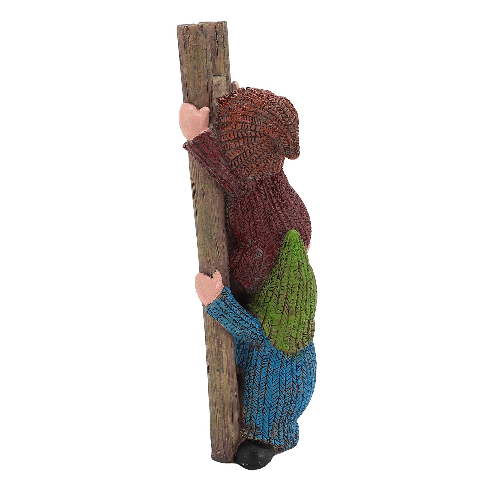 Garden Gnome Statue Resin Ladder Climbing Funny Gnome Garden Statue for Lawn Porch view 8