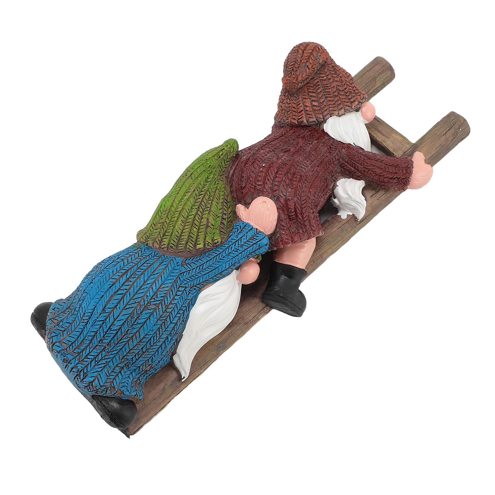 Garden Gnome Statue Resin Ladder Climbing Funny Gnome Garden Statue for Lawn Porch view 10