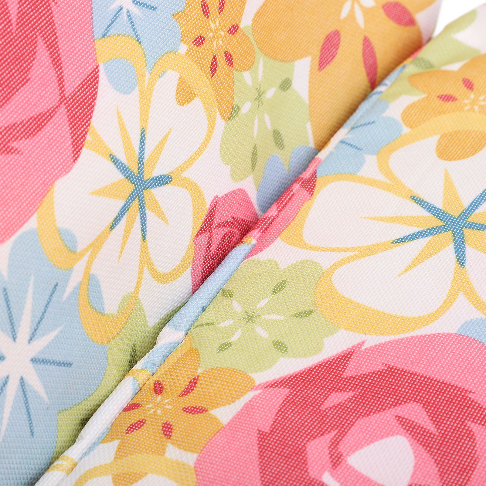 Folding Stadium Pad with Back 600D Oxford Fabric Thick Floral Portable view 5