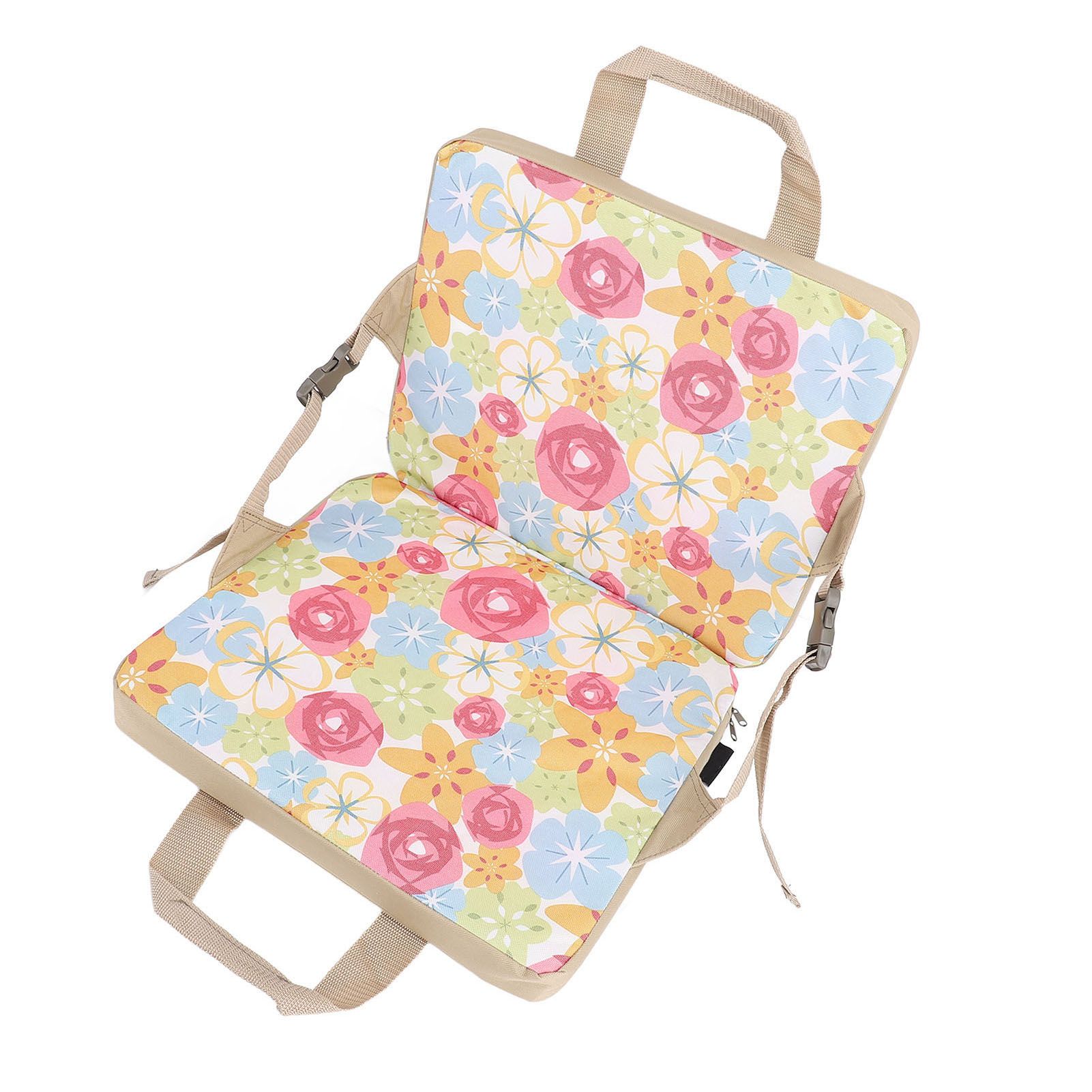 Folding Stadium Pad with Back 600D Oxford Fabric Thick Floral Portable view 11