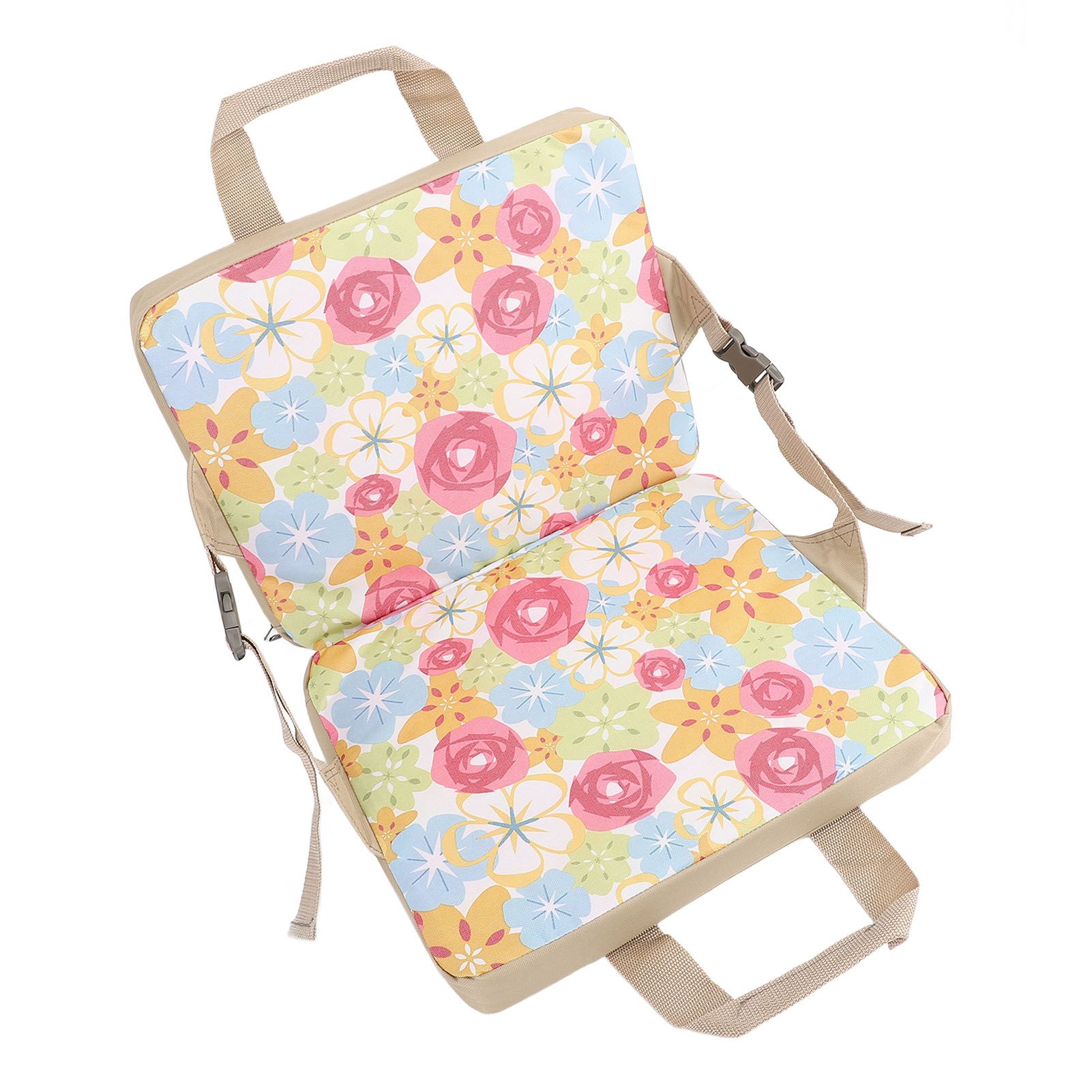 Folding Stadium Pad with Back 600D Oxford Fabric Thick Floral Portable view 12
