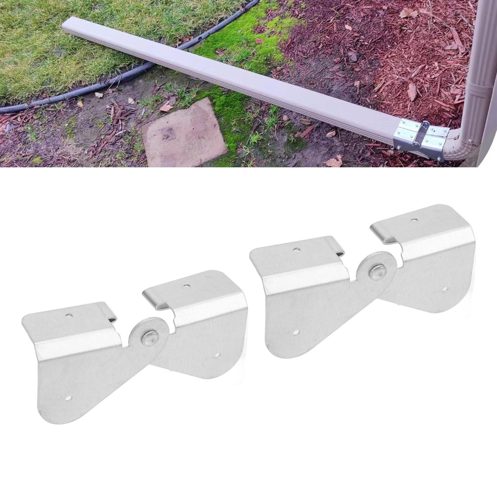 Downspout Hinge Aluminum Easy to Install Gutter Extension Flip Up Hinge for view 11