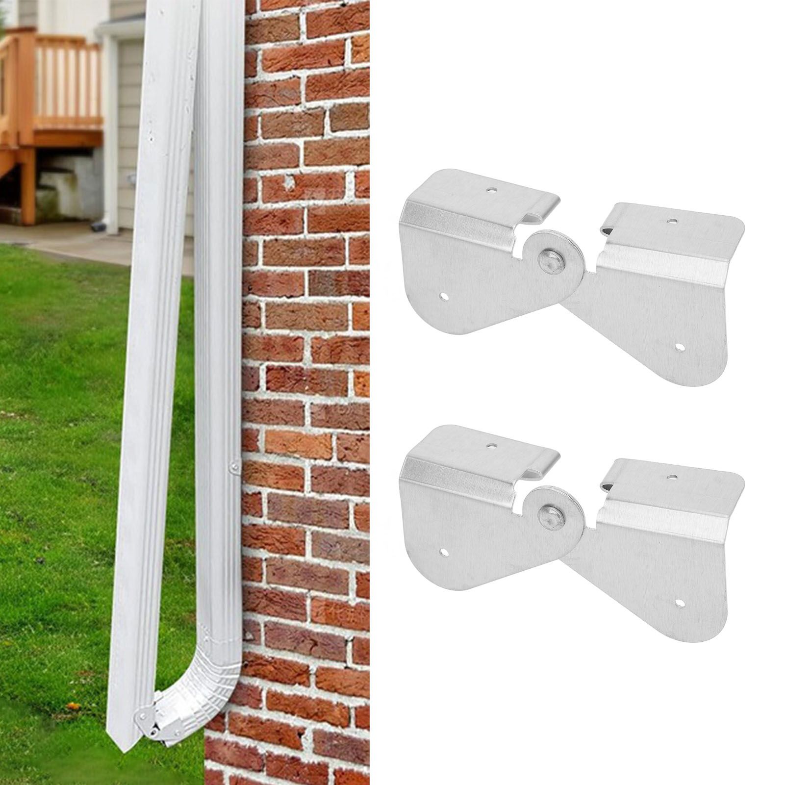 Downspout Hinge Aluminum Easy to Install Gutter Extension Flip Up Hinge for view 12