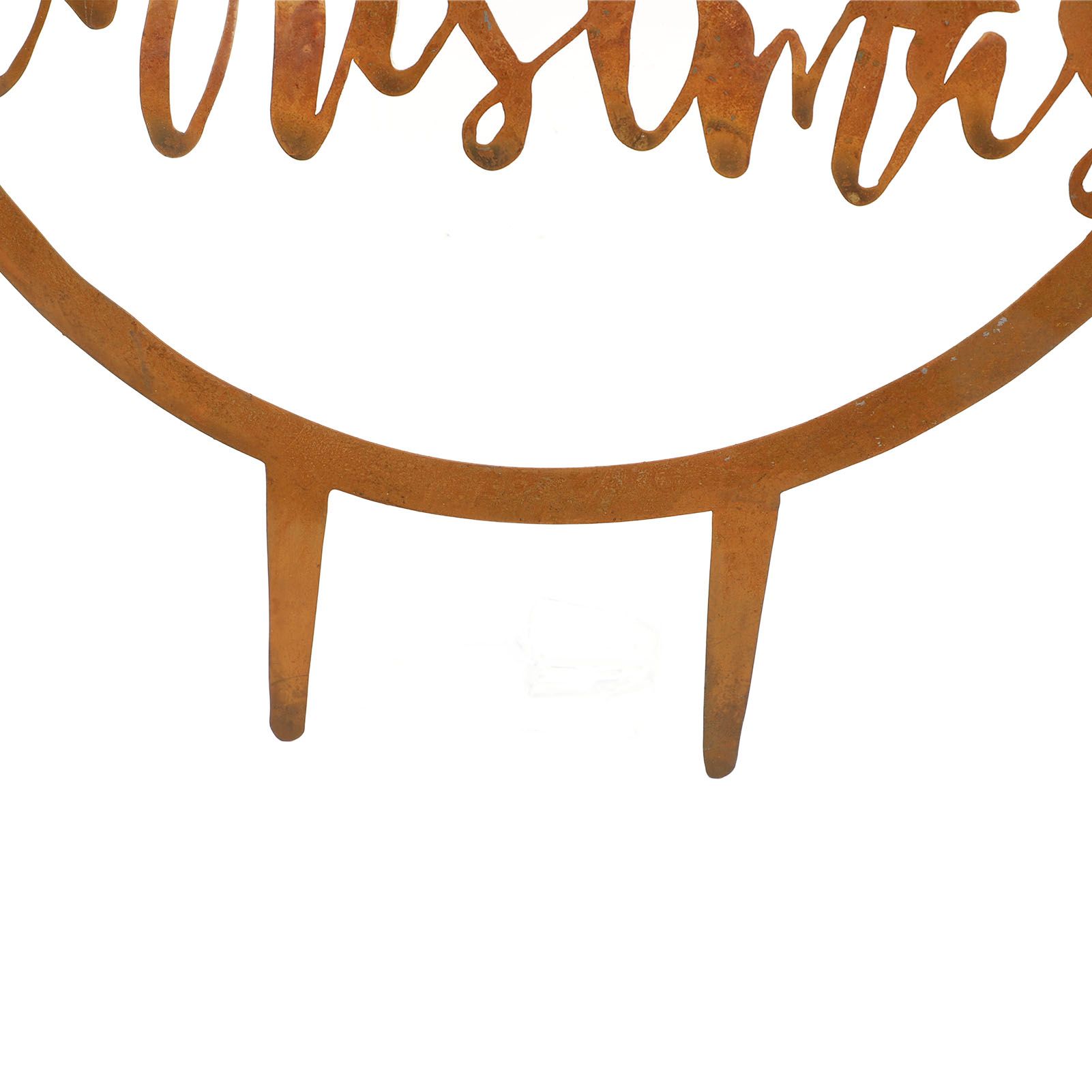 Xmas Garden Stake Rusty Letters Weather Resistant Xmas Metal Yard Sign Decor view 7