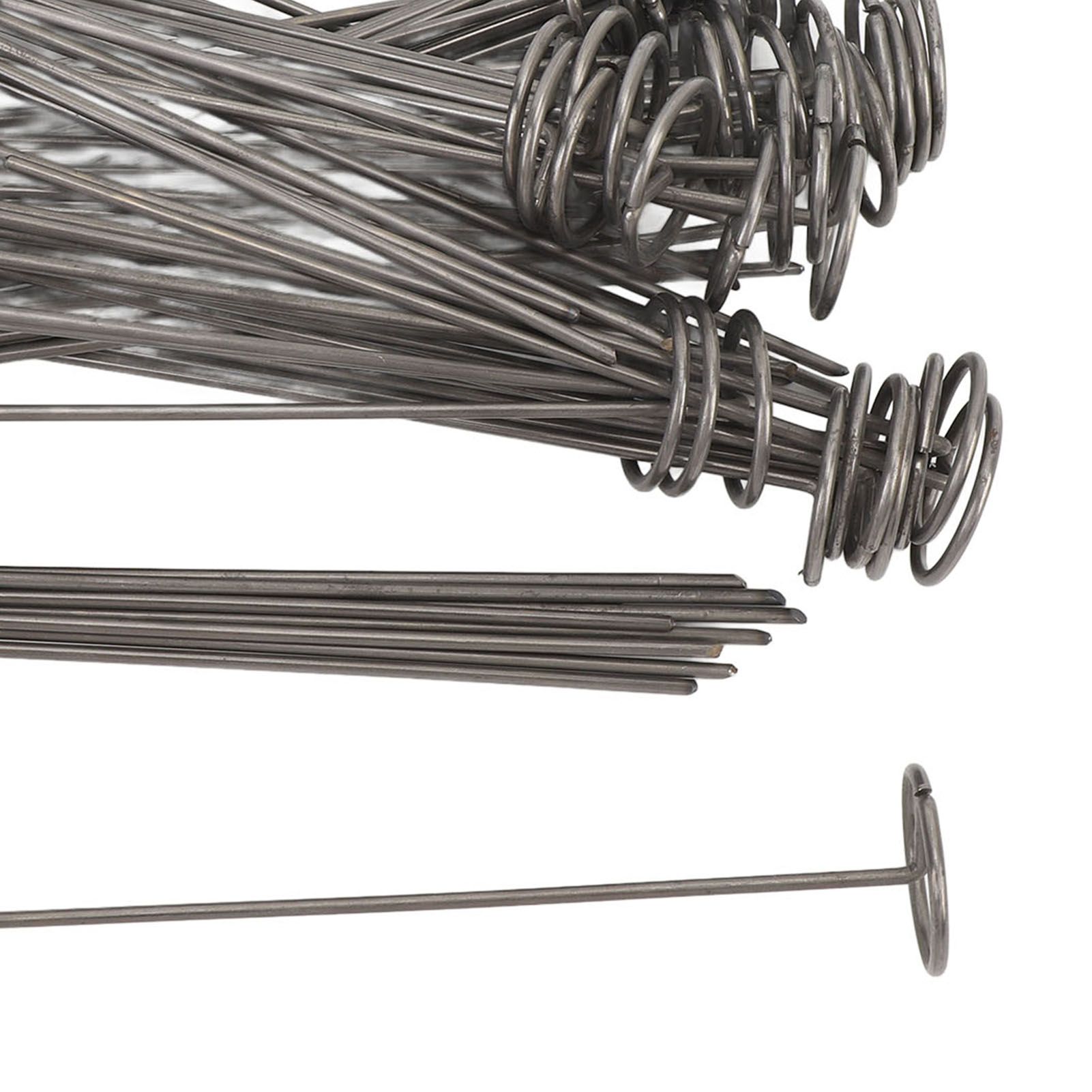 100PCS Landscape Fabric Pins 15CM Steel Circle Top Landscape Ground Stakes for view 5