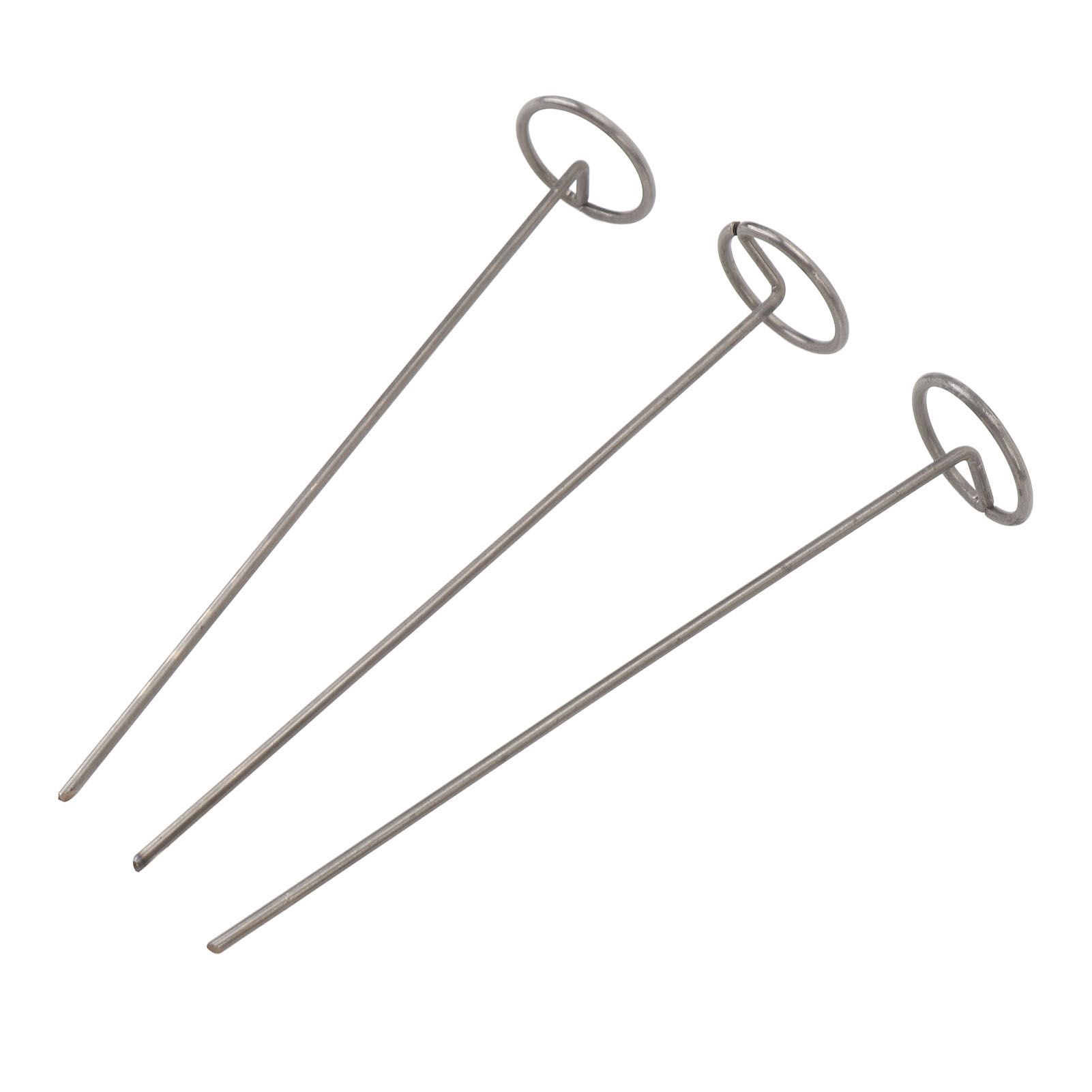 100PCS Landscape Fabric Pins 15CM Steel Circle Top Landscape Ground Stakes for view 11