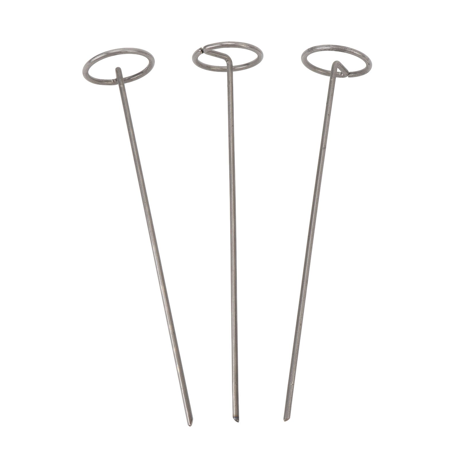 100PCS Landscape Fabric Pins 15CM Steel Circle Top Landscape Ground Stakes for view 12