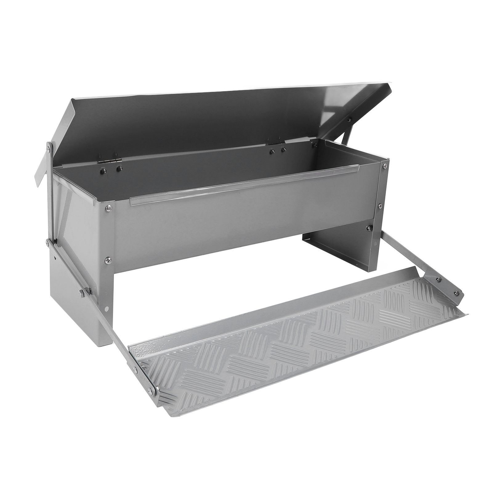 Automatic Chicken Feeder Steel Large Capacity Water Resistant Poultry Feeder view 6