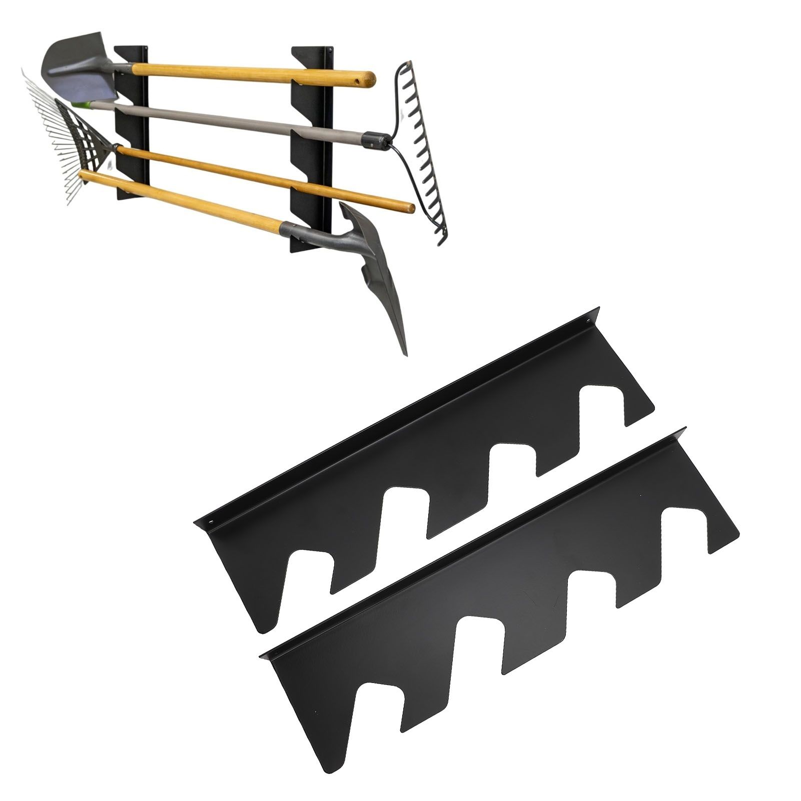 Garden Tool Organizer Flexible Adjustment Iron Shovel Rake Broom Wall Mount view 11