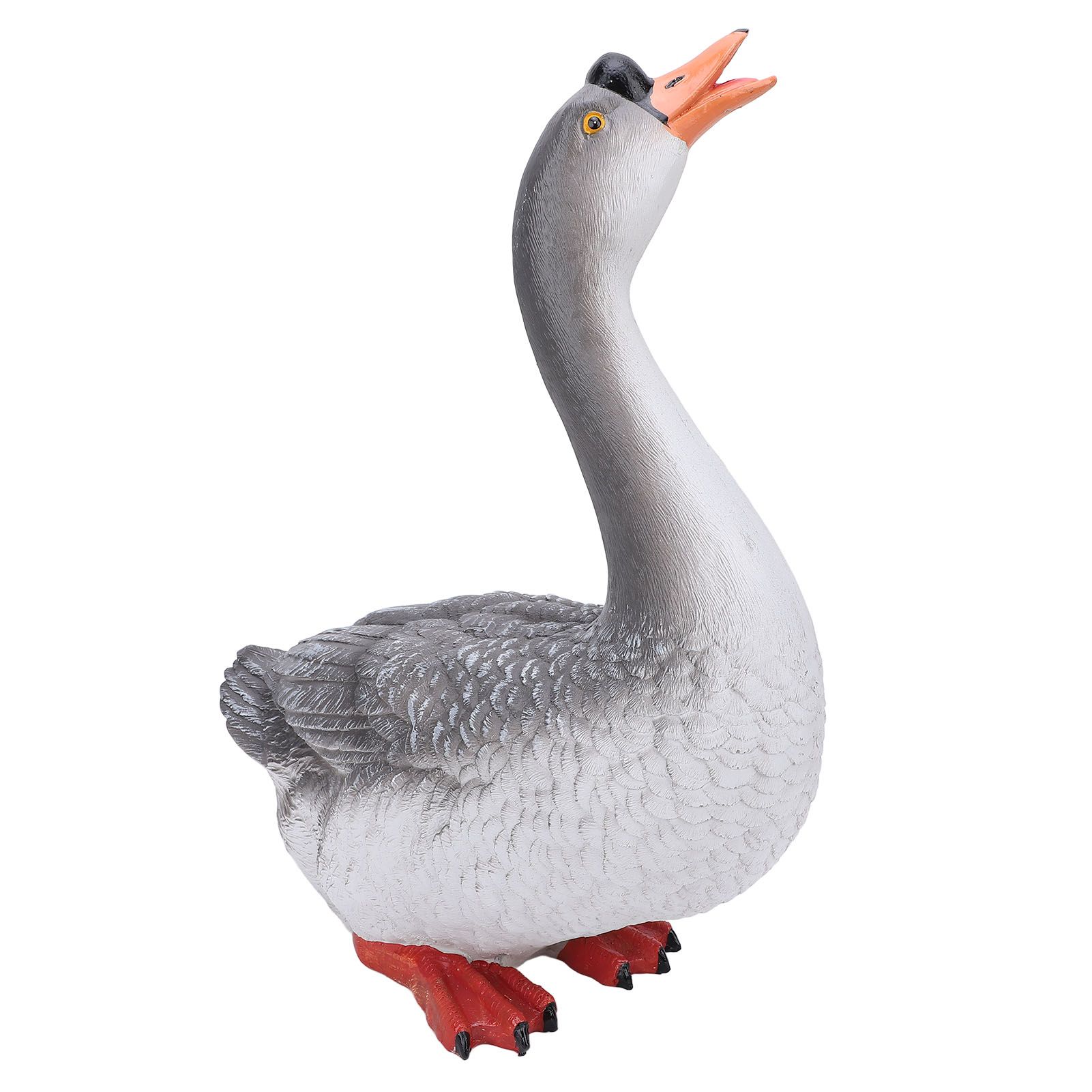Goose Statue Figurine Resin Gray Goose Farm Animal Sculpture Desktop Ornament — image 1
