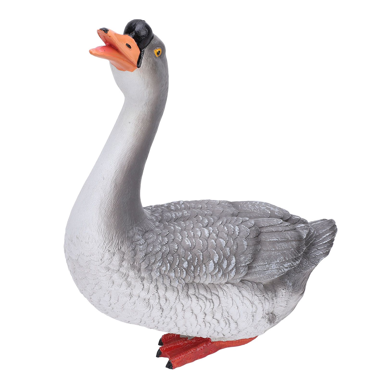 Goose Statue Figurine Resin Gray Goose Farm Animal Sculpture Desktop Ornament view 6