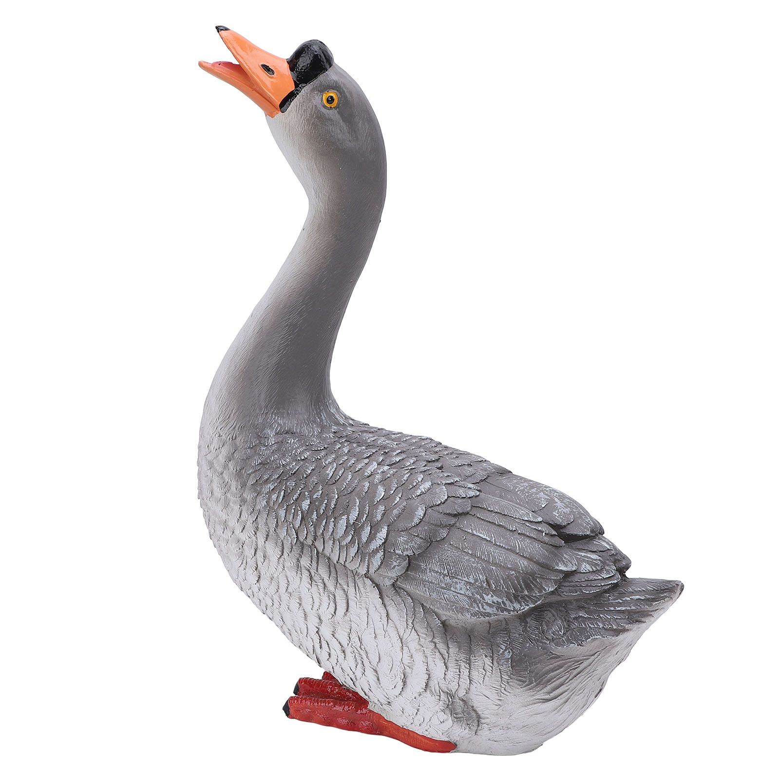 Goose Statue Figurine Resin Gray Goose Farm Animal Sculpture Desktop Ornament view 7