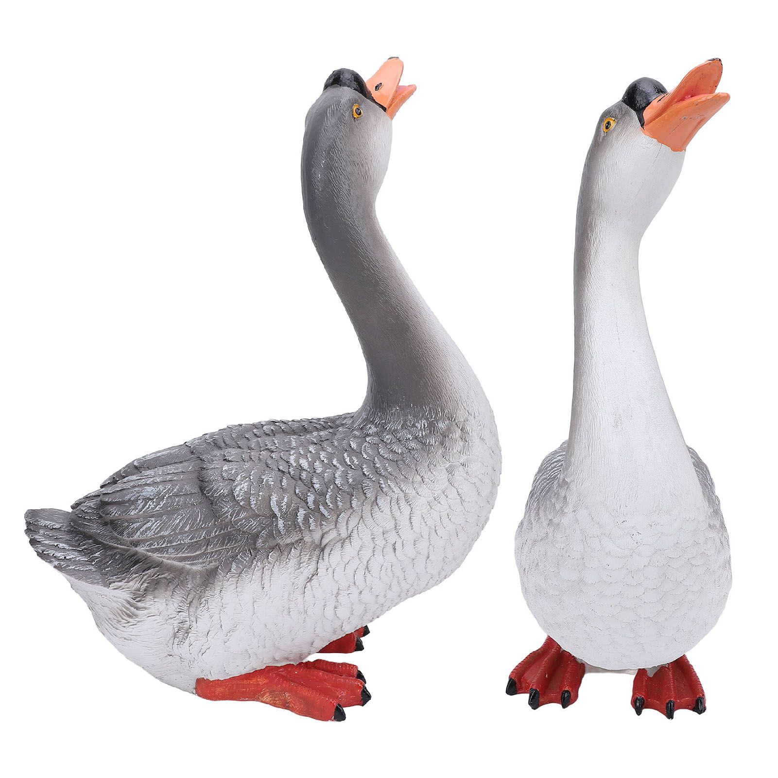 Goose Statue Figurine Resin Gray Goose Farm Animal Sculpture Desktop Ornament view 12