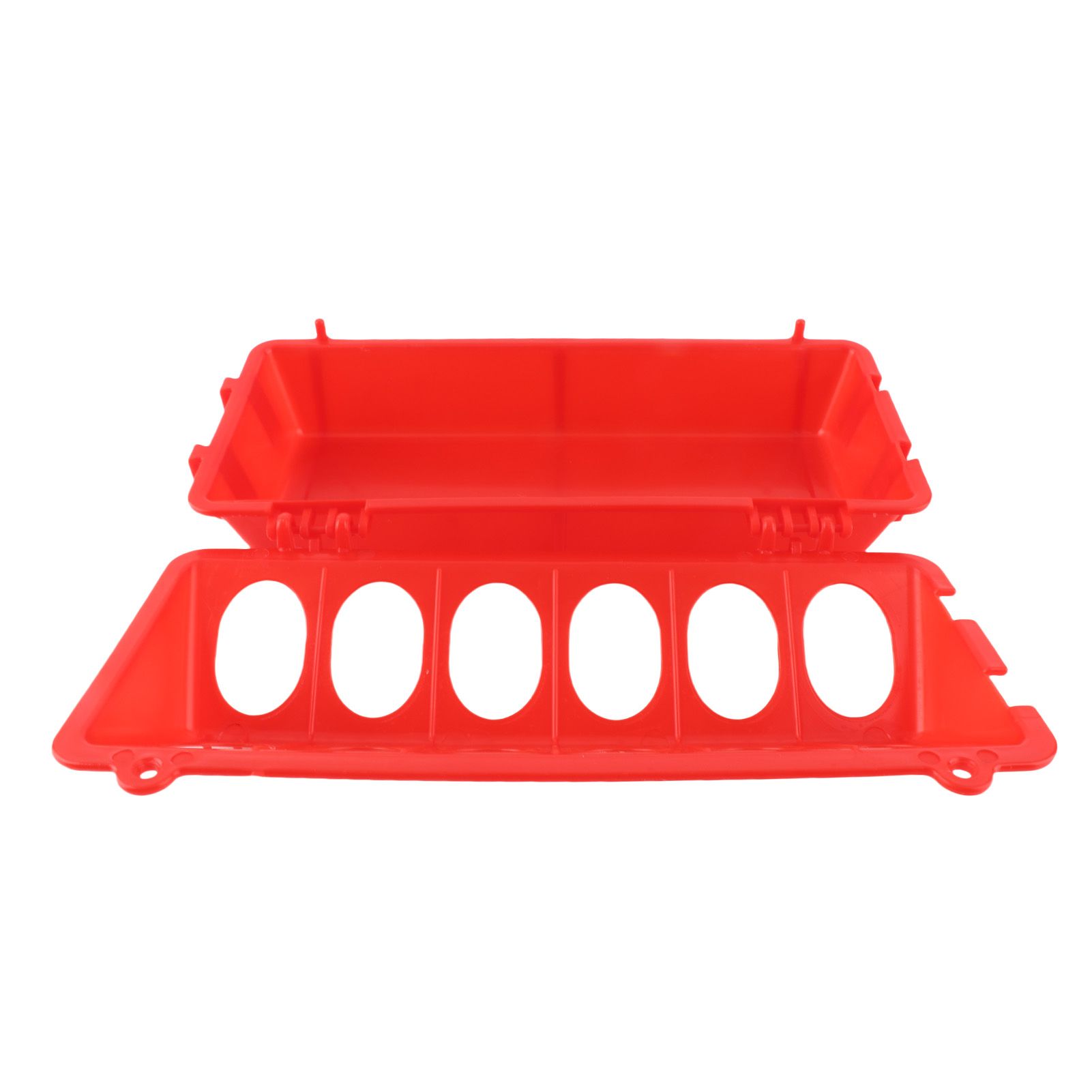 10 Set Flip Top Chick Feeder Waterer Plastic Quail Small Poultry Feeding Tray view 6