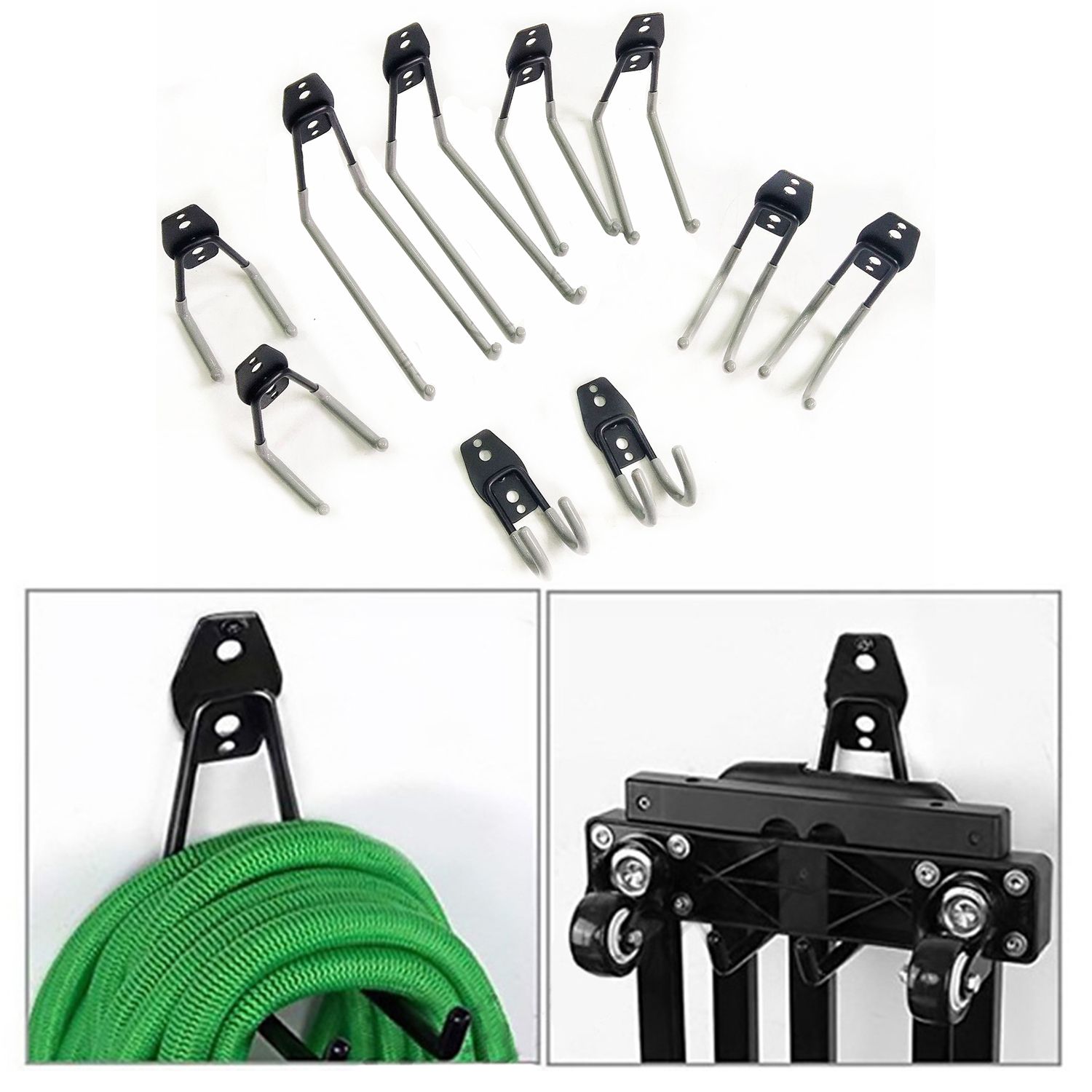14 Piece Set Garage Hooks Heavy Duty Strong Load Bearing Multipurpose Garage — image 1