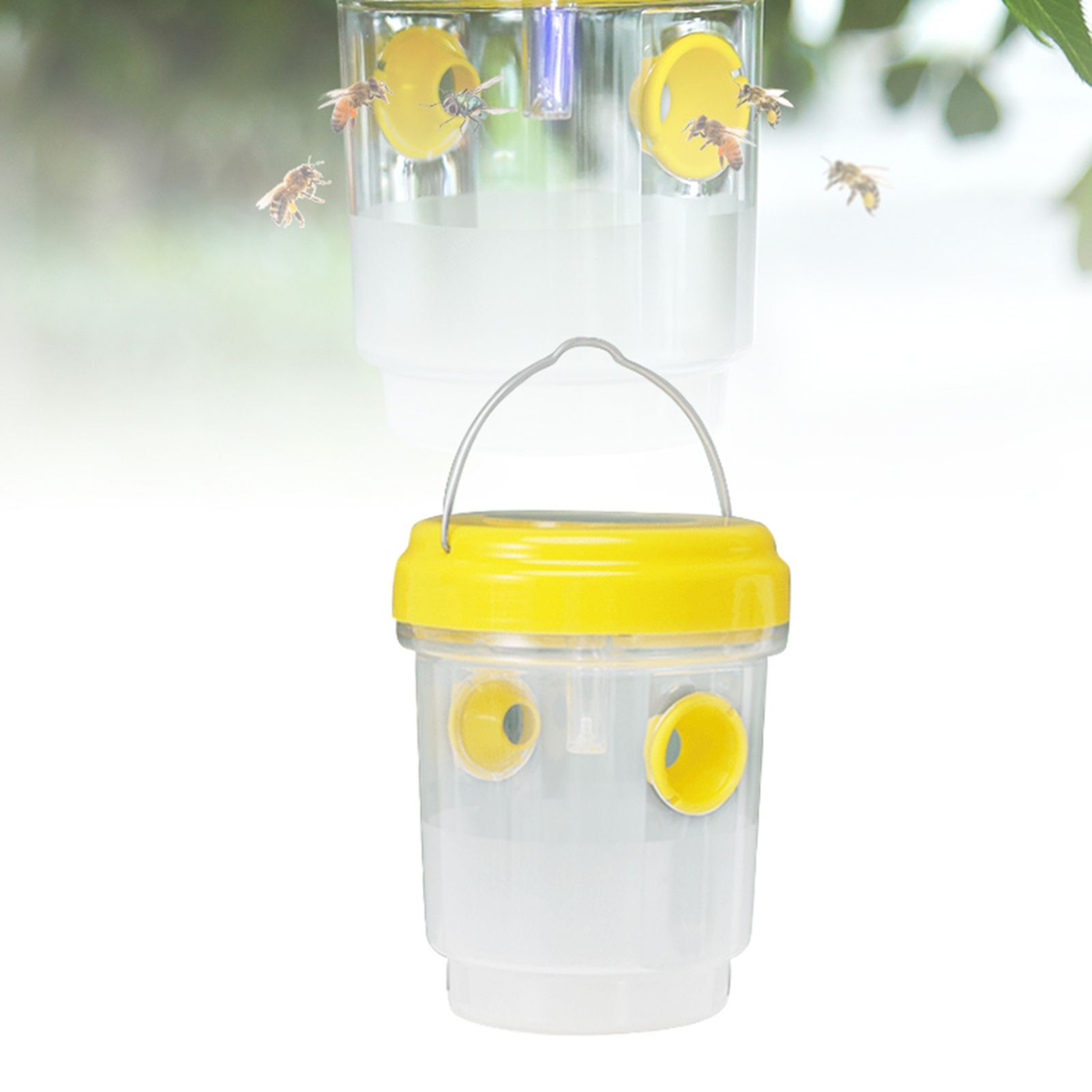 4pcs Solar Powered Bee Trap Outdoor Fly Traps Wasp Killer Reusable Hornet view 6