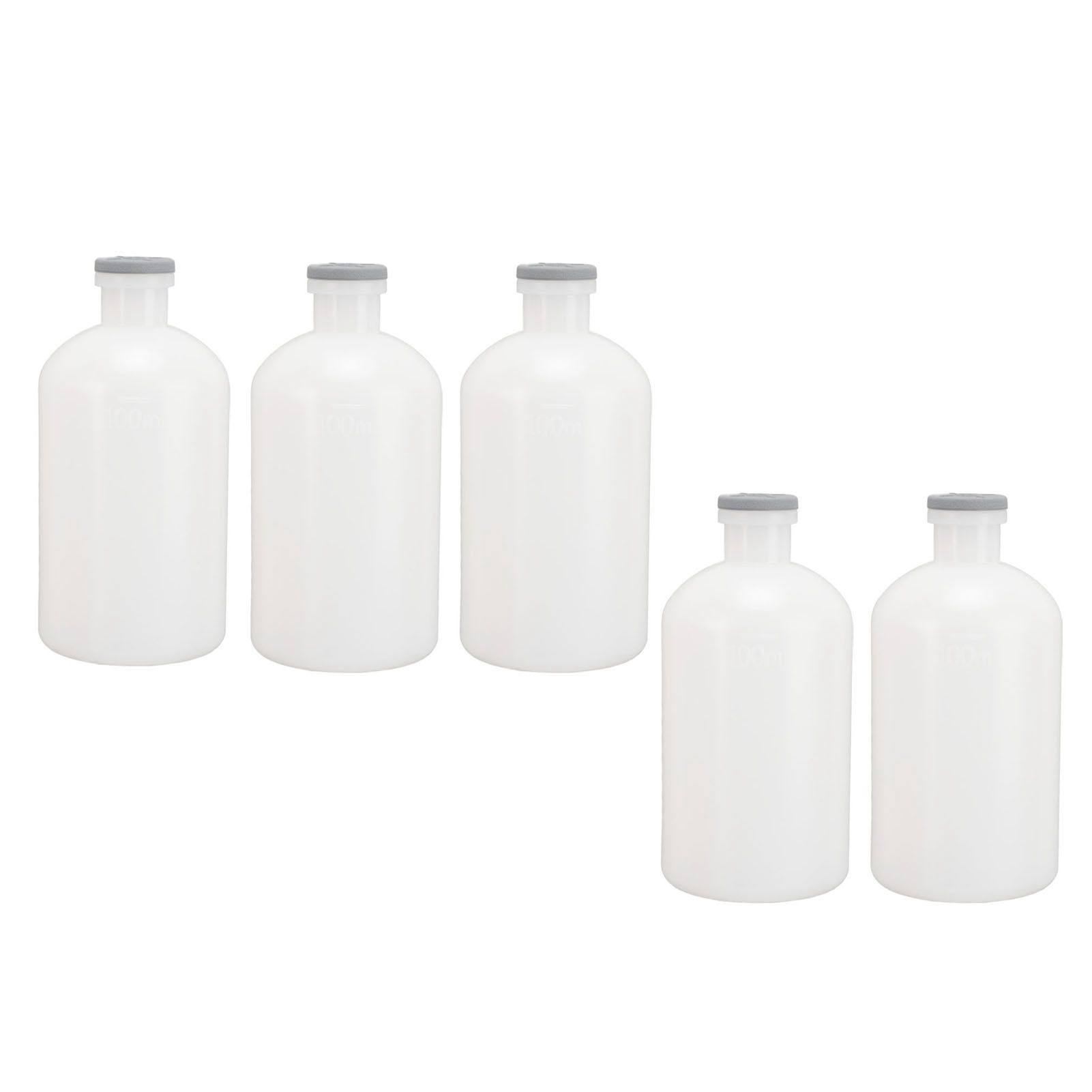 5pcs Veterinary Syringes Bottles 100ml PP Reusable Livestock Animal Injection — image 1
