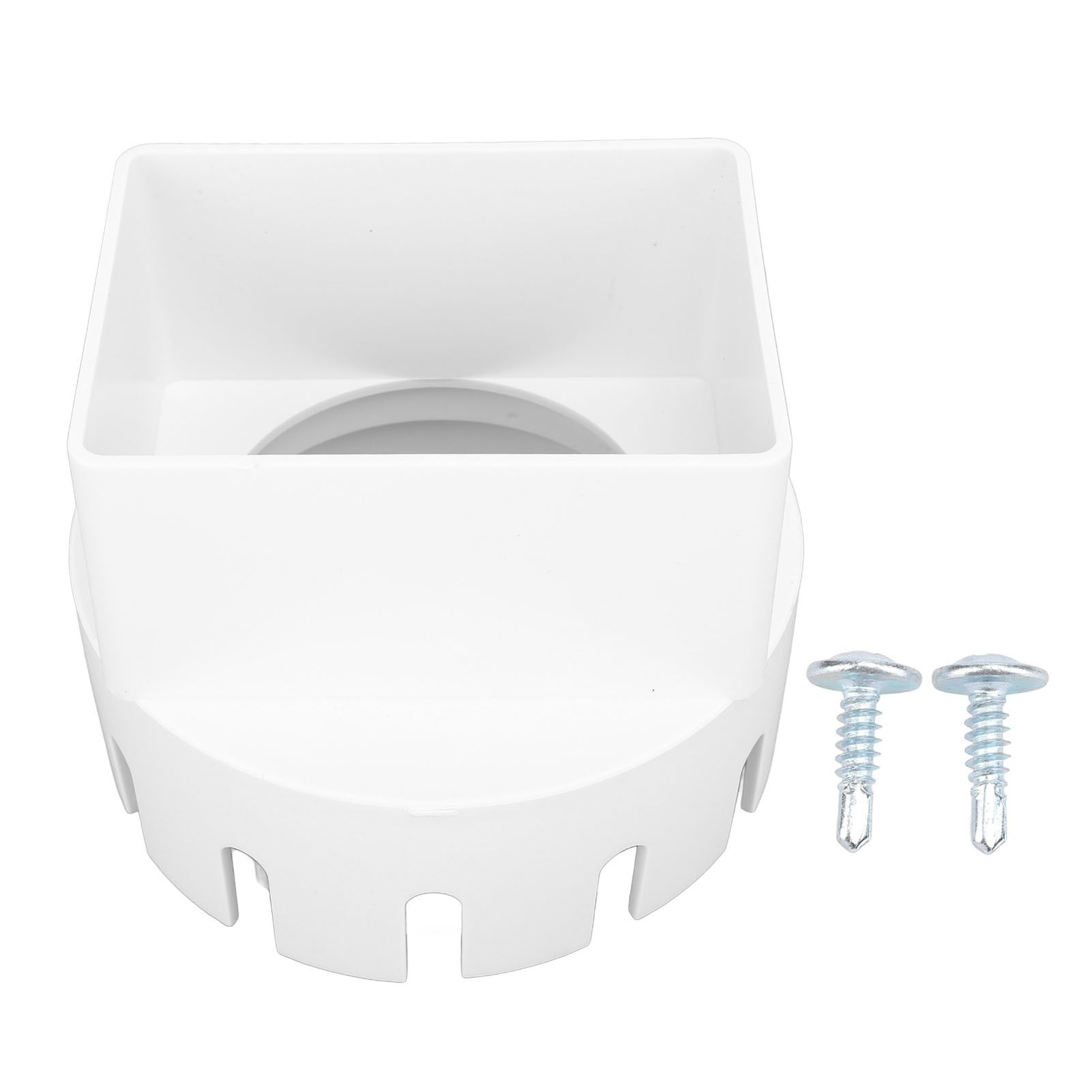 Rain Gutter Downspout Adapter 3x4 Inch PVC Square Rain Gutter to Drain Pipe view 2