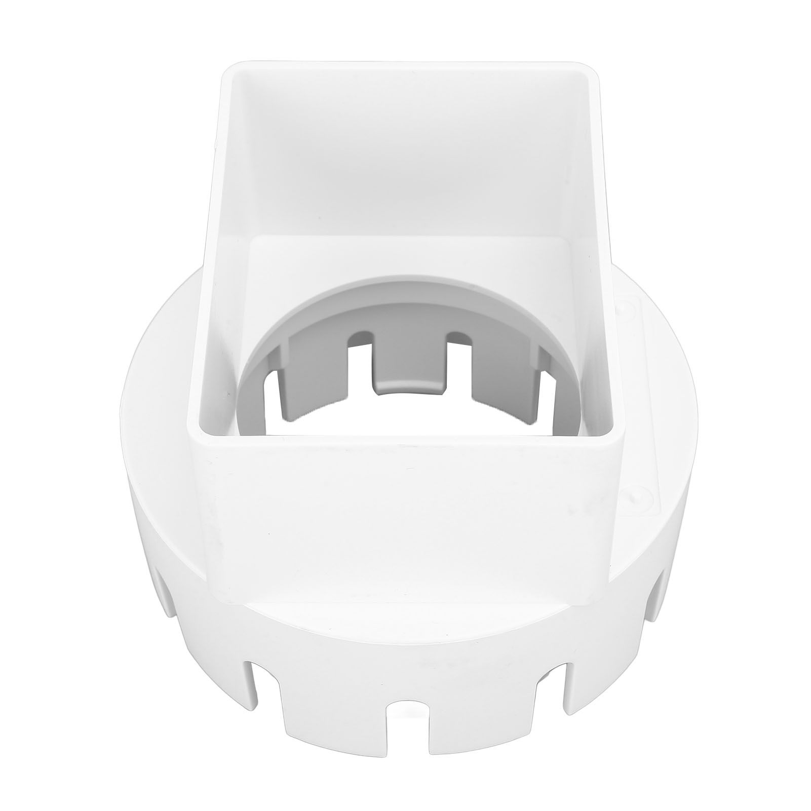 Rain Gutter Downspout Adapter 3x4 Inch PVC Square Rain Gutter to Drain Pipe view 3