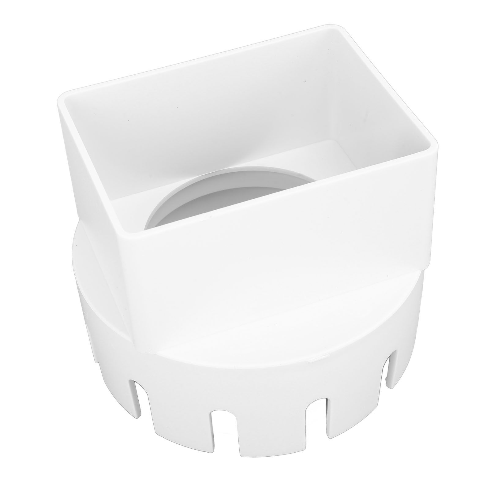 Rain Gutter Downspout Adapter 3x4 Inch PVC Square Rain Gutter to Drain Pipe view 4
