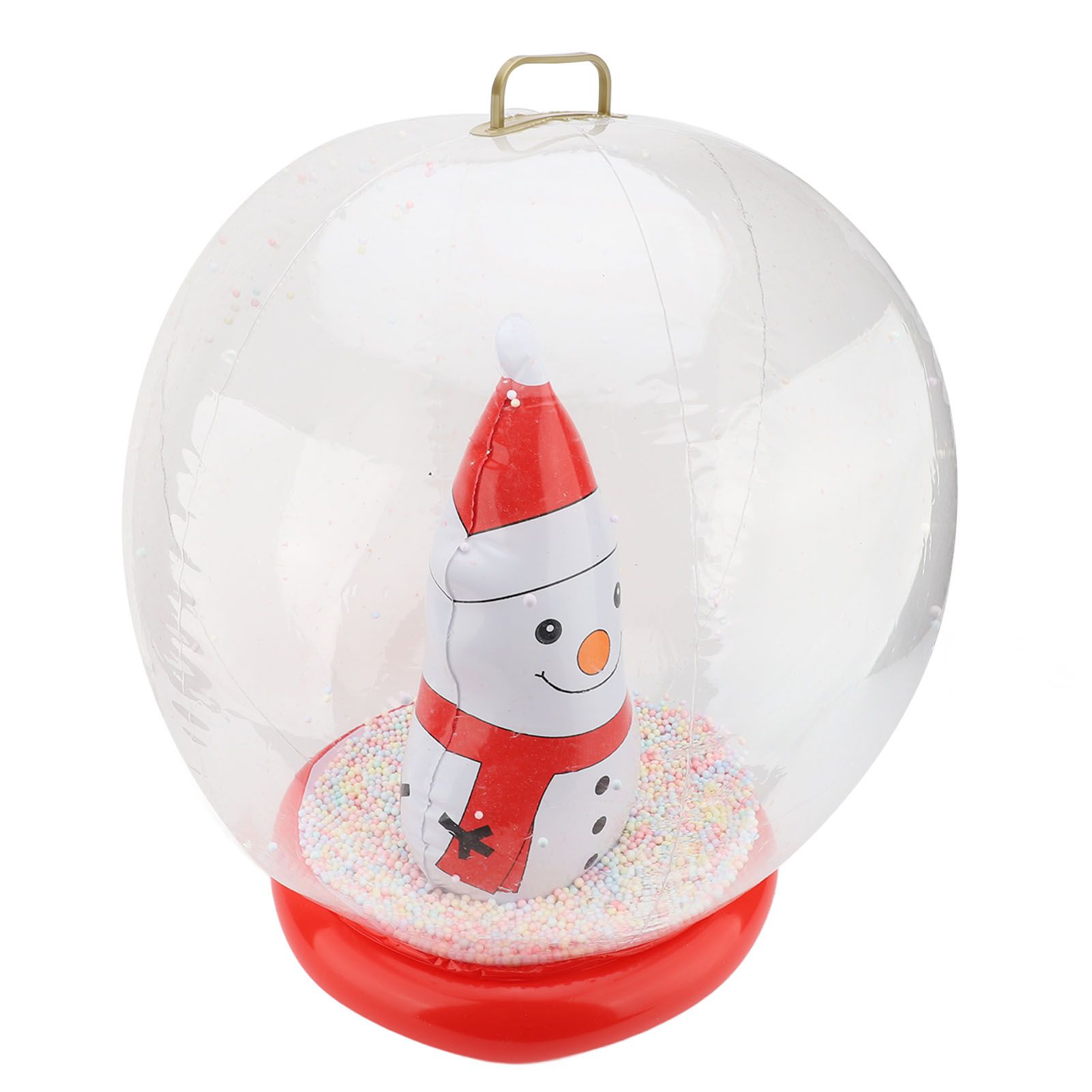 Xmas Inflatable Ornament Ball 23.6 Inch PVC LED Light Up Xmas Snowmen Blow Up view 8