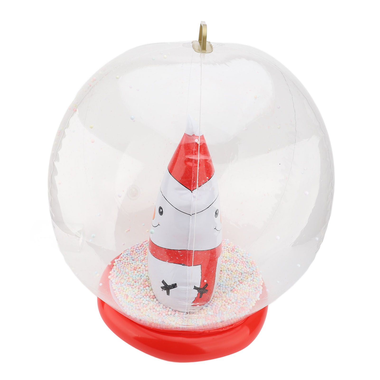Xmas Inflatable Ornament Ball 23.6 Inch PVC LED Light Up Xmas Snowmen Blow Up view 9