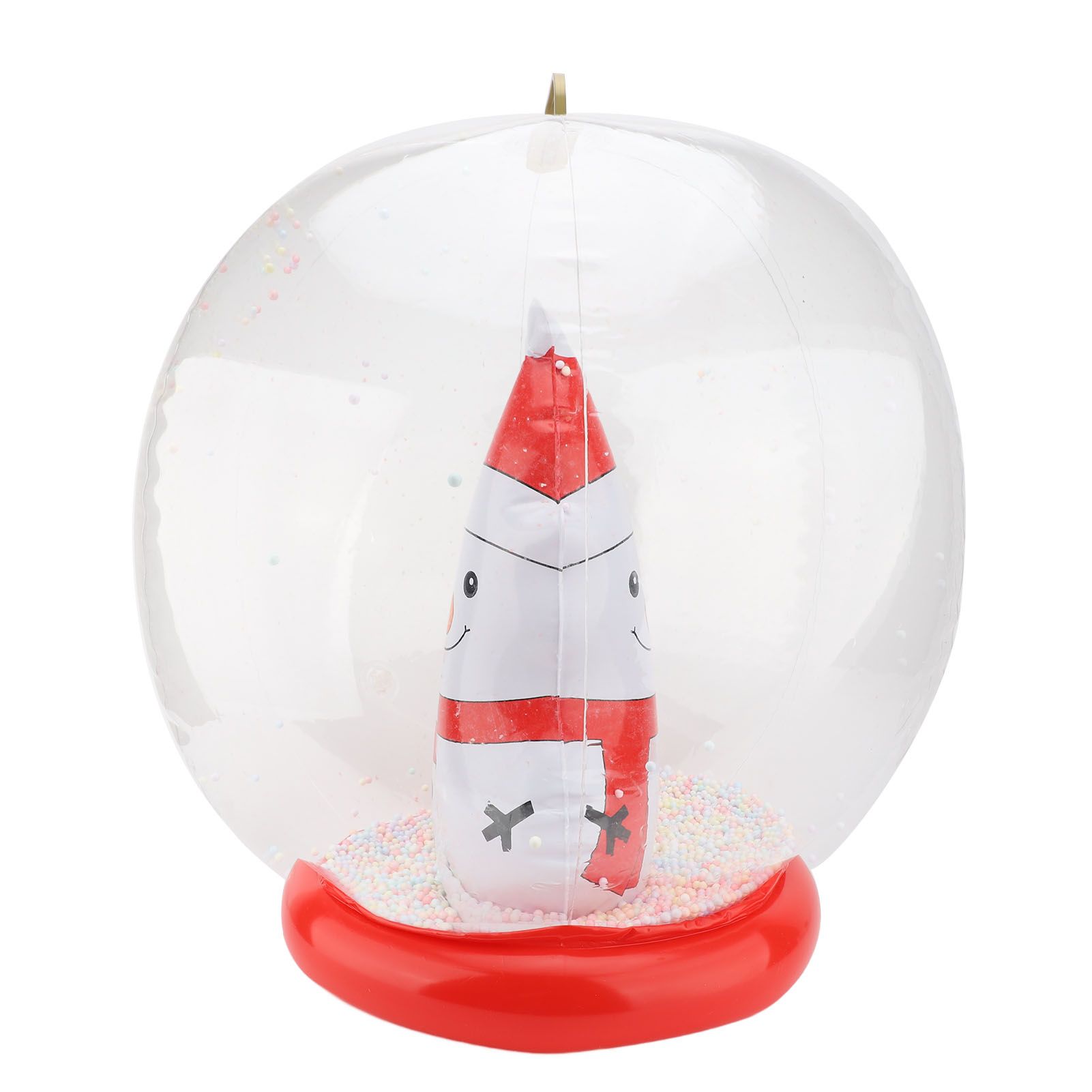 Xmas Inflatable Ornament Ball 23.6 Inch PVC LED Light Up Xmas Snowmen Blow Up view 10