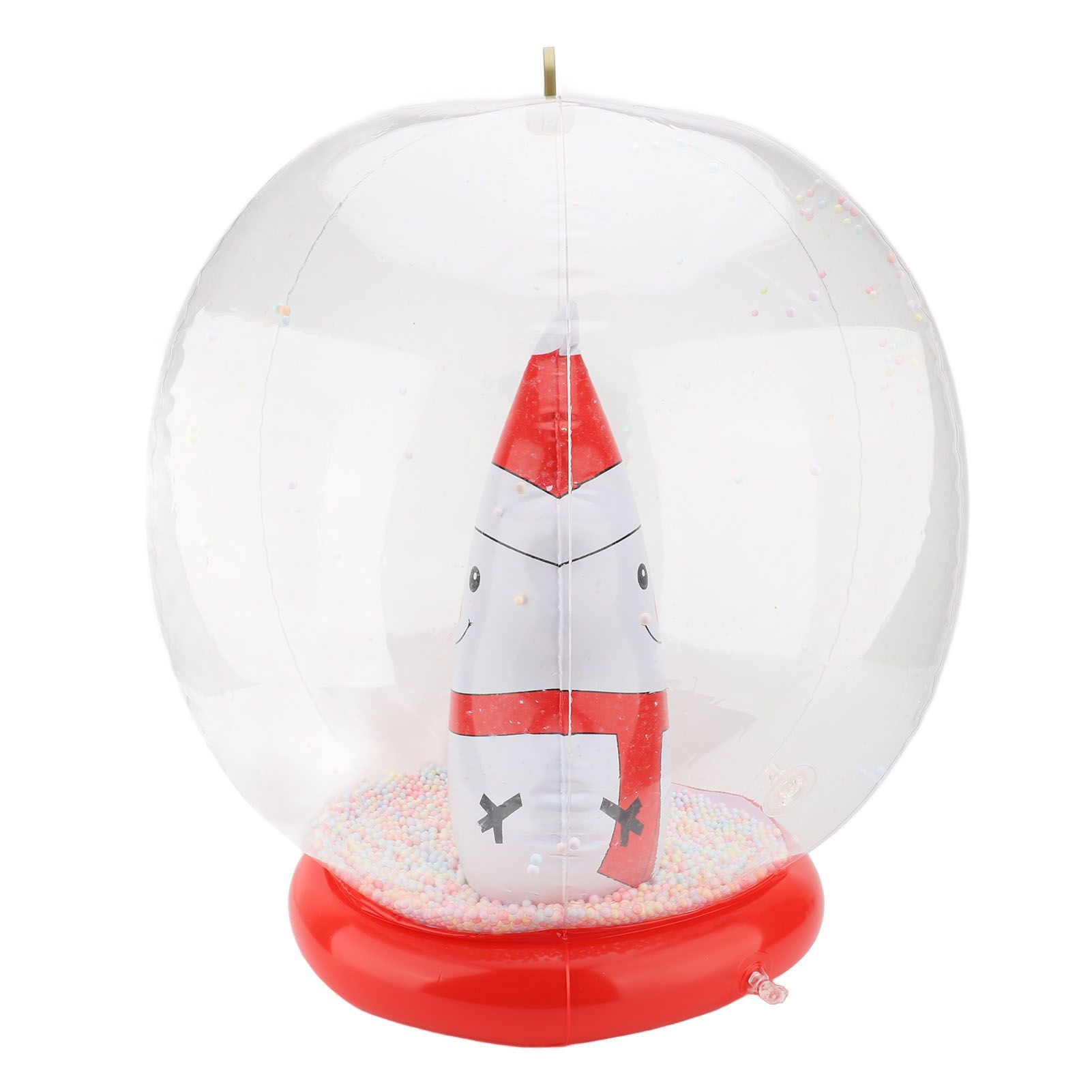 Xmas Inflatable Ornament Ball 23.6 Inch PVC LED Light Up Xmas Snowmen Blow Up view 11
