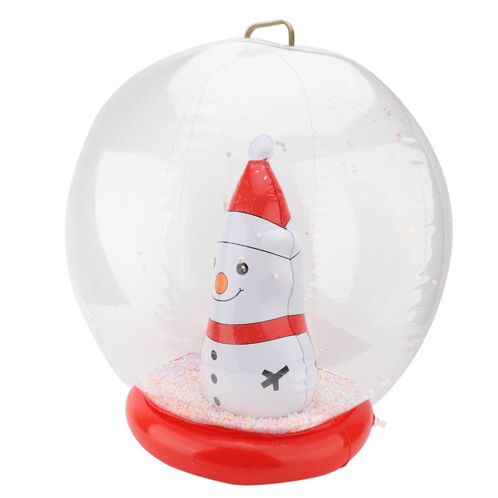 Xmas Inflatable Ornament Ball 23.6 Inch PVC LED Light Up Xmas Snowmen Blow Up view 12