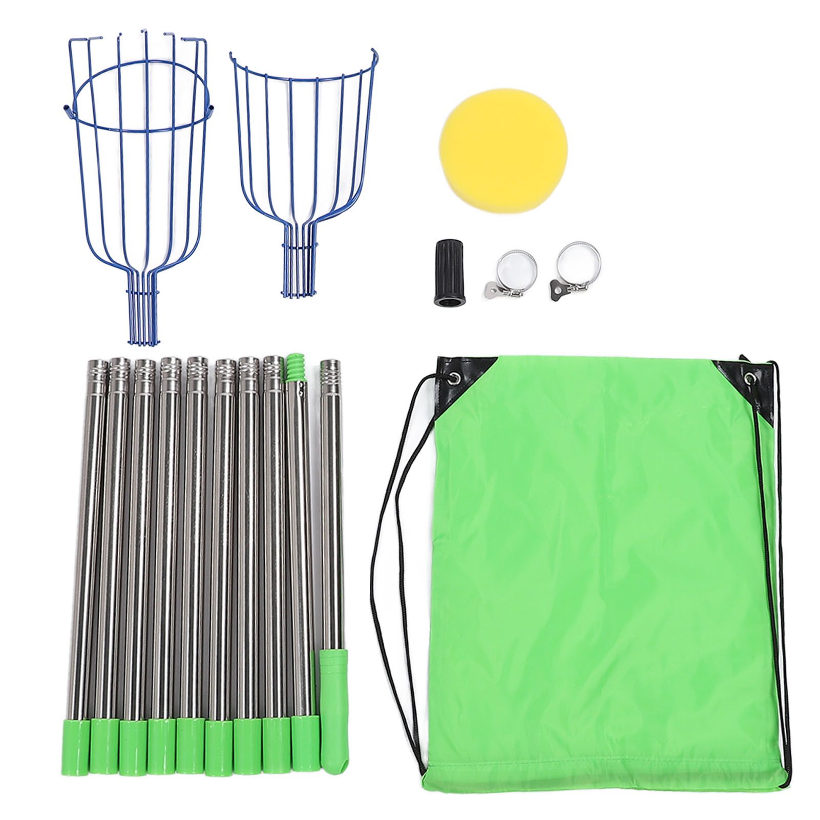 Stainless Steel Fruit Picker Tool with Basket Pole Easy to Assemble Fruits view 3