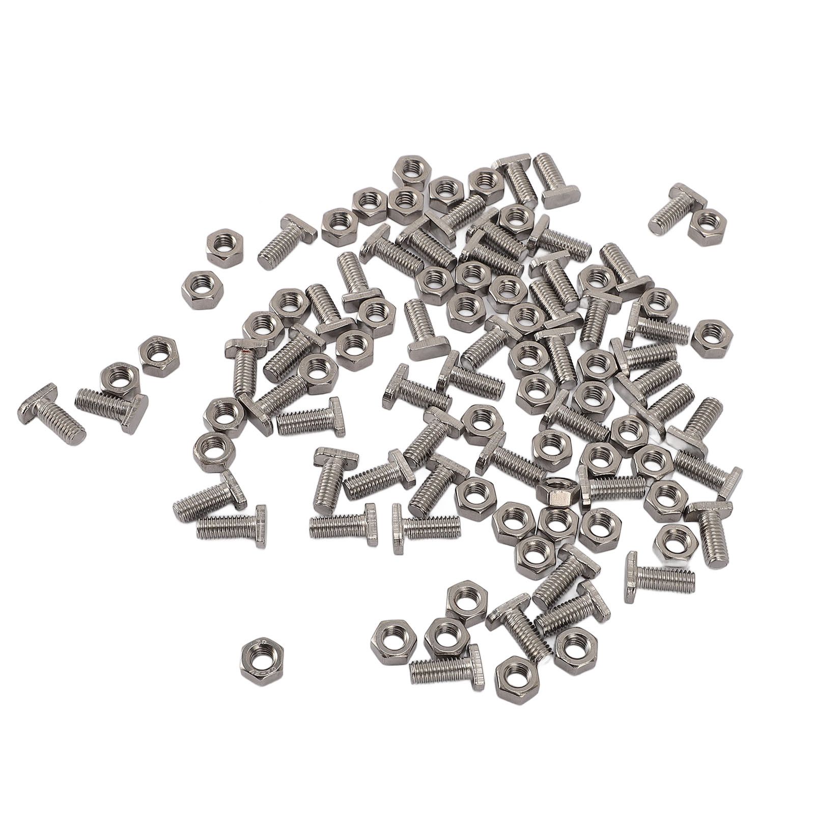50pcs Greenhouse Bolts Nuts Set Stainless Steel M6X14 Bolts and M6 Hex Nuts view 4