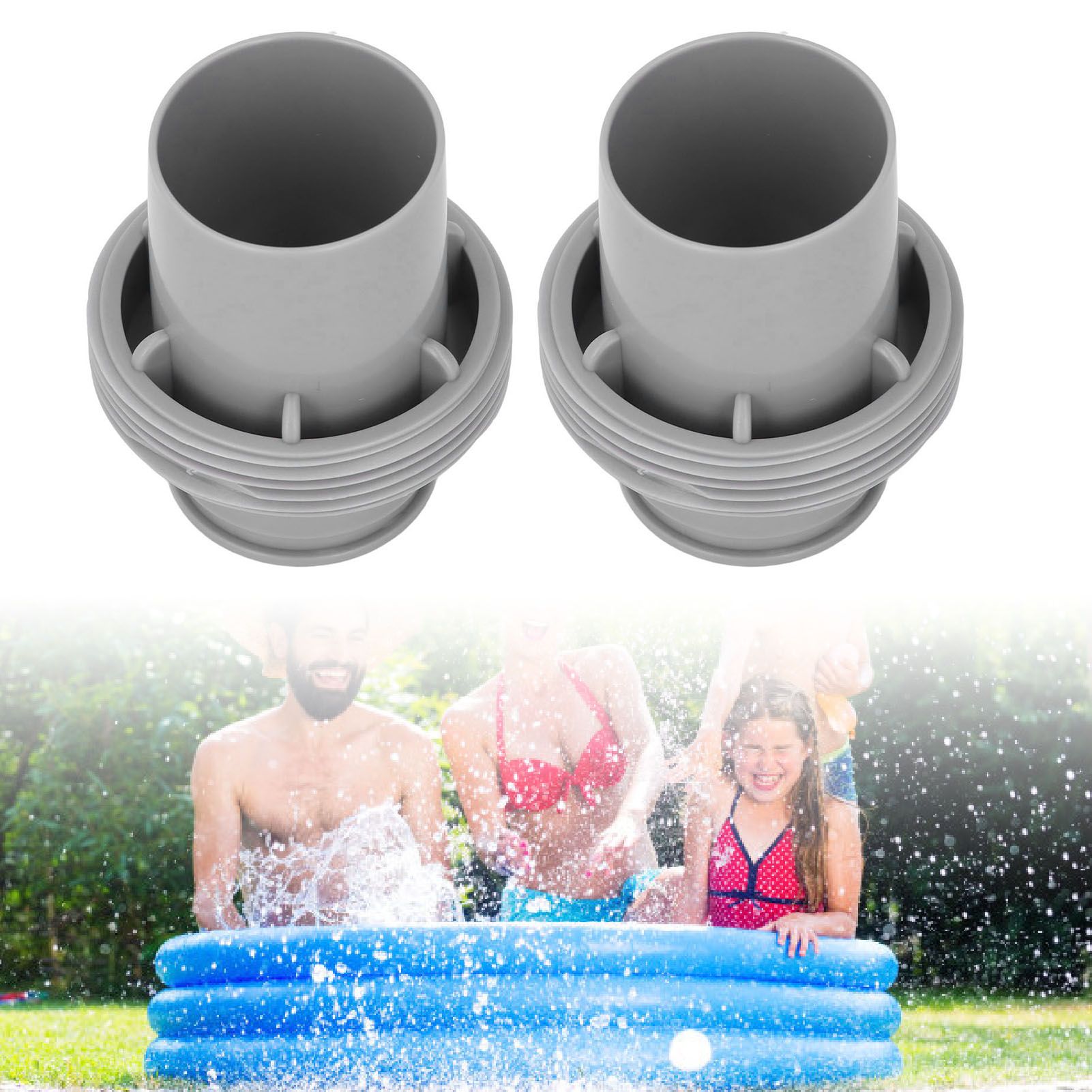 2pcs Pool Hose Adapter ABS 38MM Leakproof Pool Hose Connector for P05992 view 12