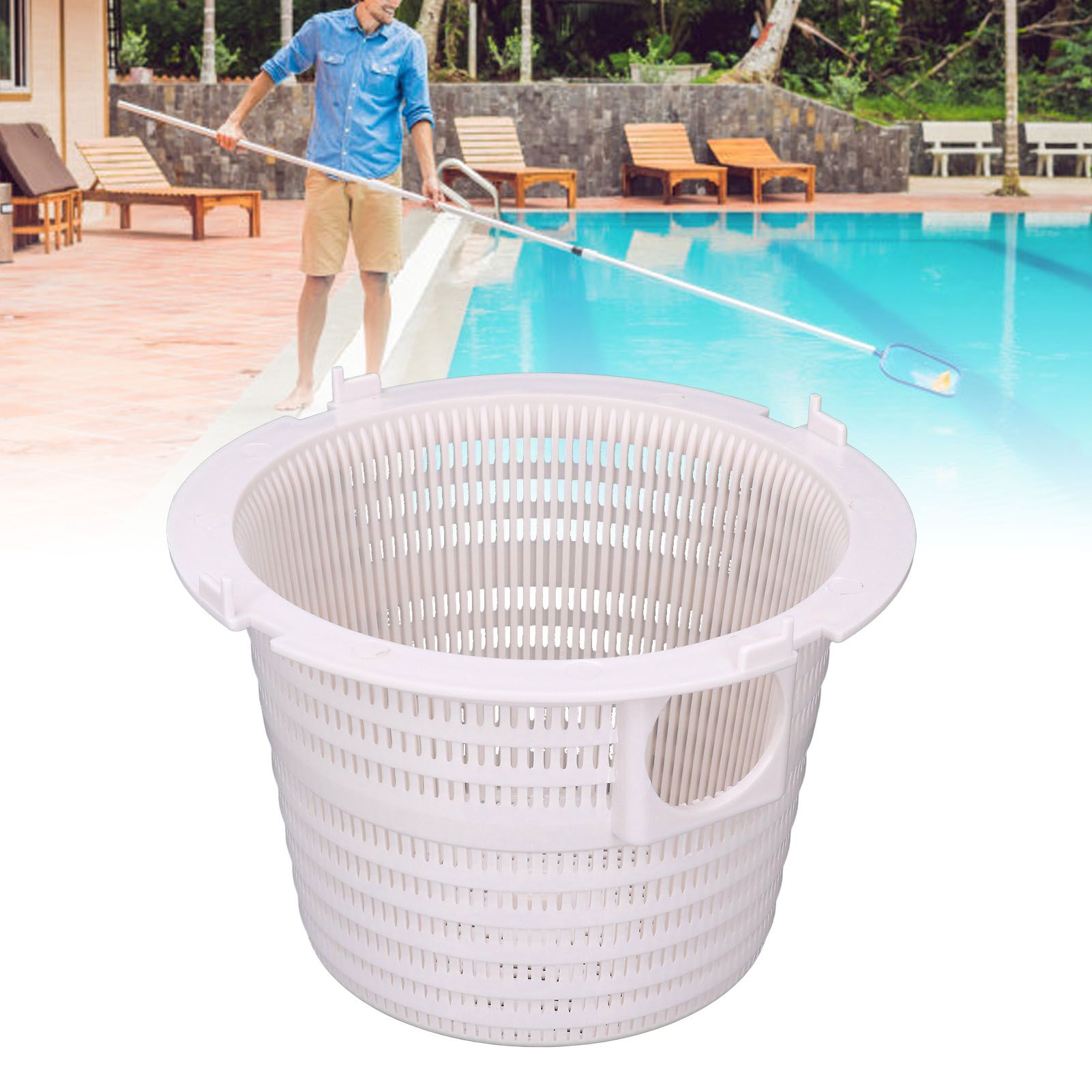 Skimmer Basket with Handle Remove Leaves Debris Easy Installation Pool Filter view 11